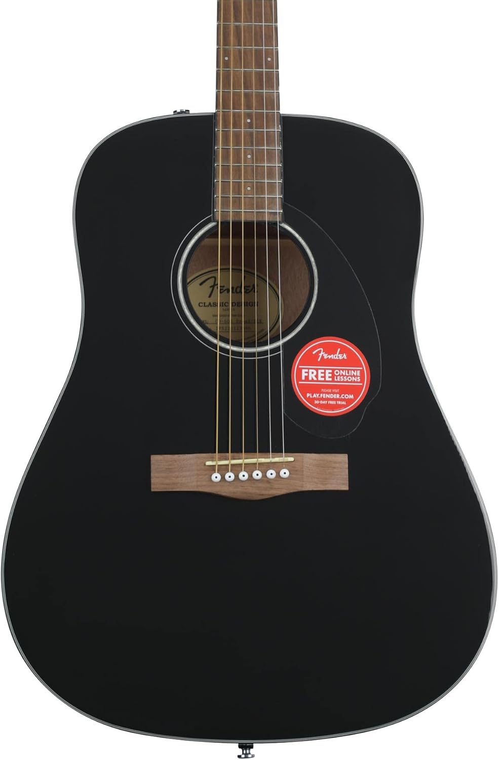 Fender CD-60S Dreadnought Acoustic Guitar Essentials Bundle - Black
