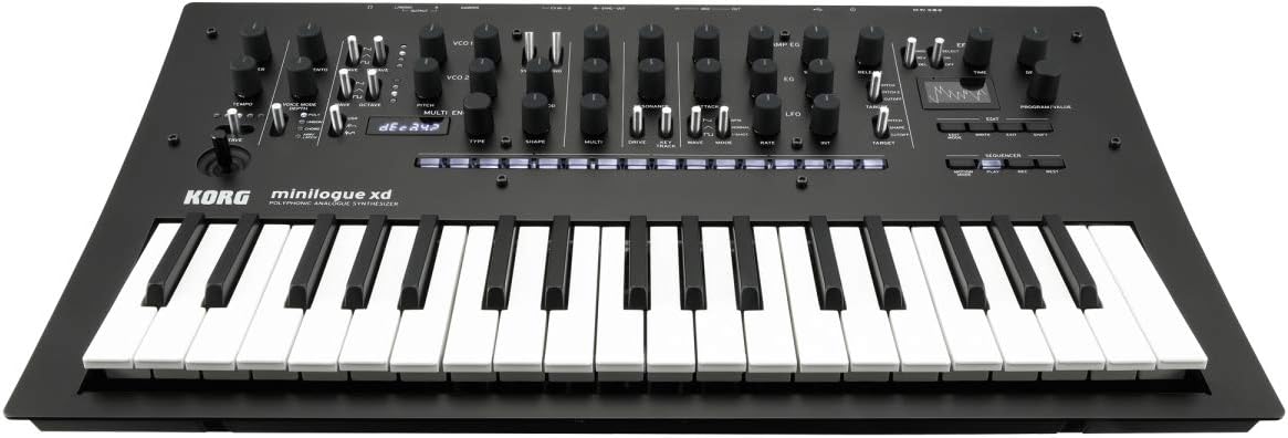 Korg Minilogue XD Polyphonic Analog Synthesizer Bundle with MIDI Cable, Aux Cable, and Austin Bazaar Polishing Cloth