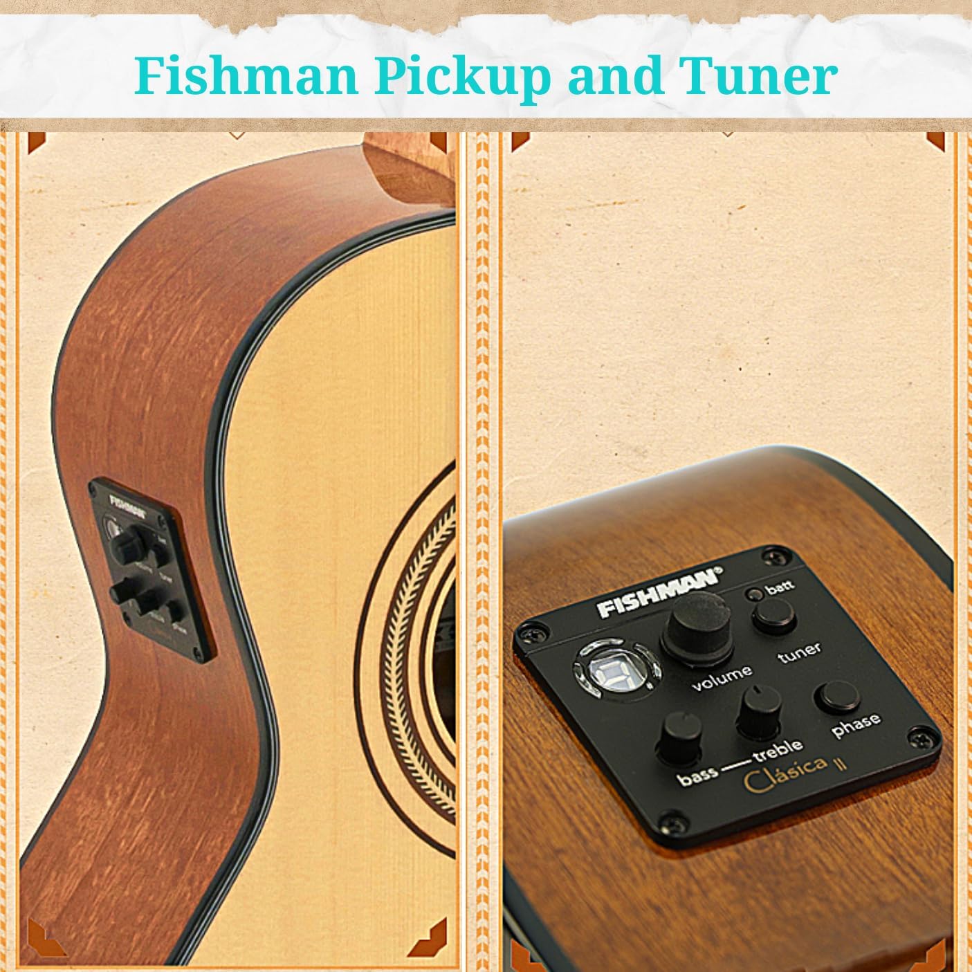 H. Jimenez LR2CE Voz de Trio Electric Requinto Cutaway Guitar with Action Gold Tuners