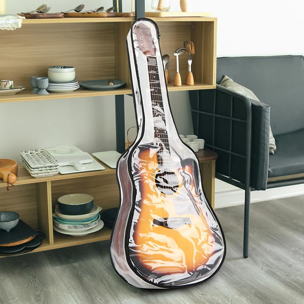 Guitar 40/41 Inch Transparent Electric Guitar Bag Soft Case Dust Cover for Acoustic Electric Guitars