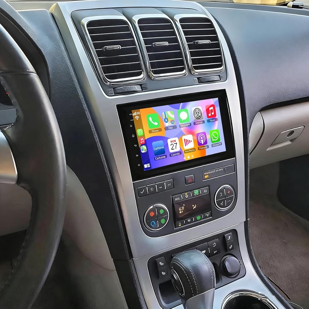 Car Stereo Radio Compatible for GMC Acadia 2007-2016 Lambda with Carplay Android Auto GPS Navigation 7in Touchscreen Car Radio Player with Bluetooth WiFi FM/RDS SWC Mirror Link + Backup Camera