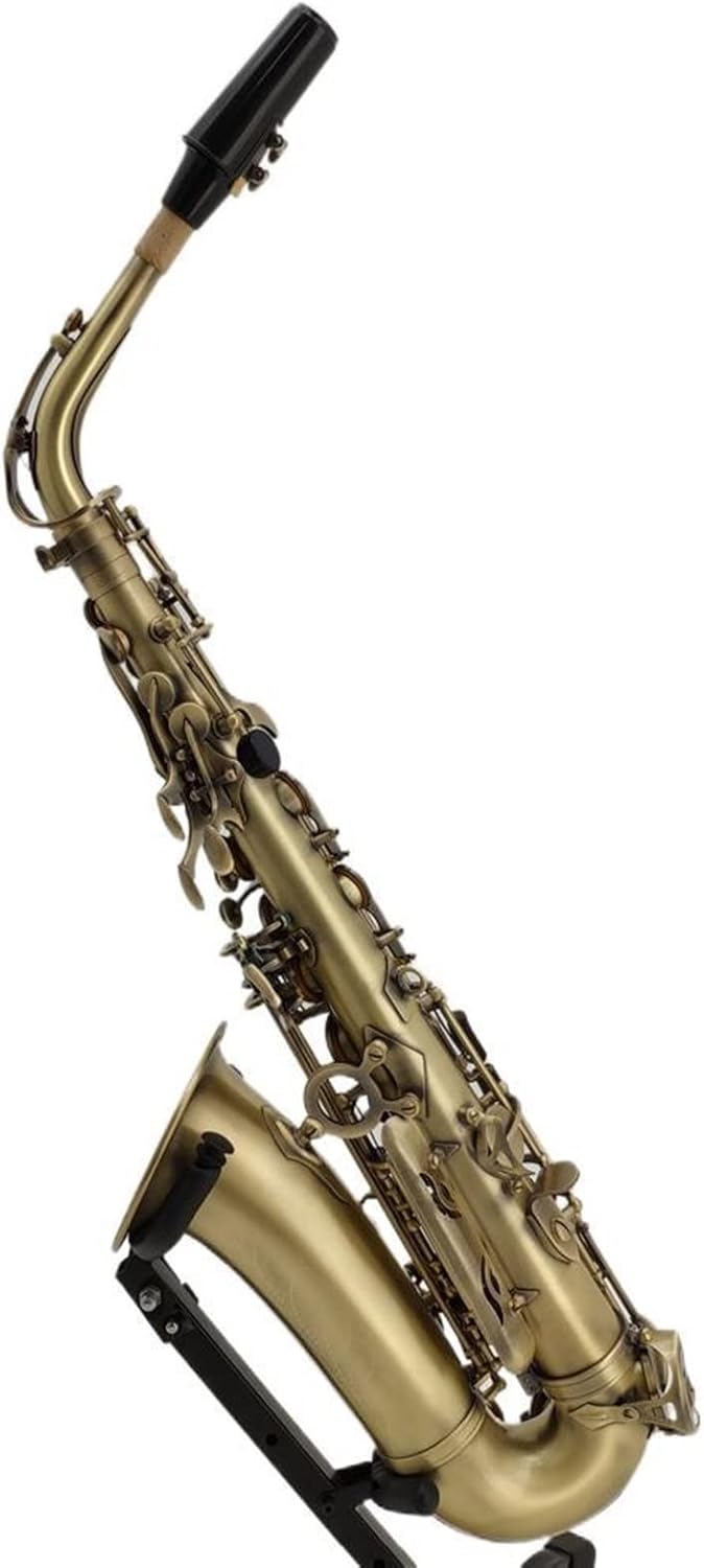 KESHUO Western Wind Instrument Retro Bronze Red Copper E Flat Alto Saxophone Beginners Practice Playing Brass Sax Beginners Kit