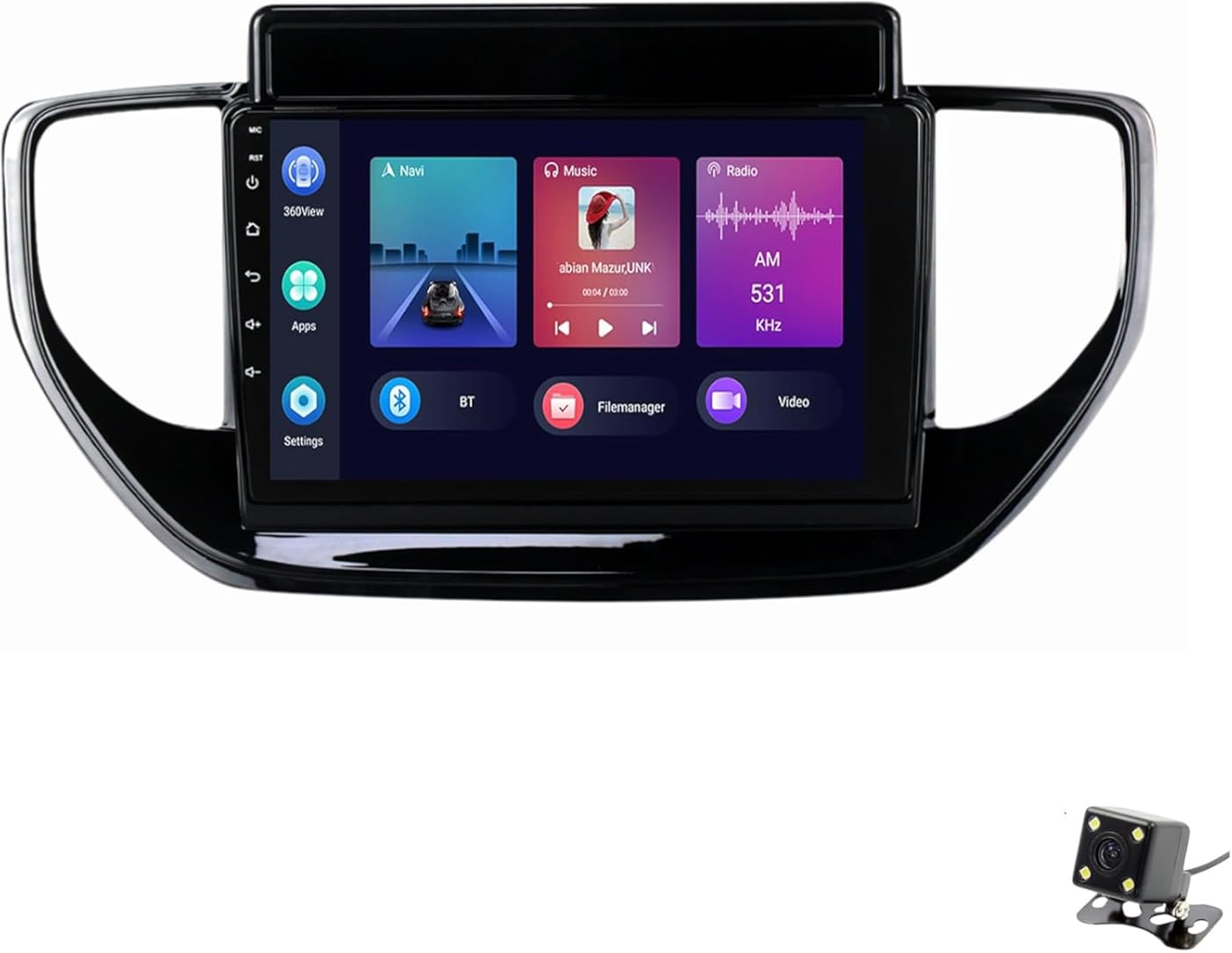 ADMLZQQ Android 11 Car Stereo Double Din Radio for Hyundai Solaris 2 2020-2021 GPS Navigation 9'' Multimedia Player Bluetooth Video Receiver with Car-Play 4G SWC DSP USB Back Camera
