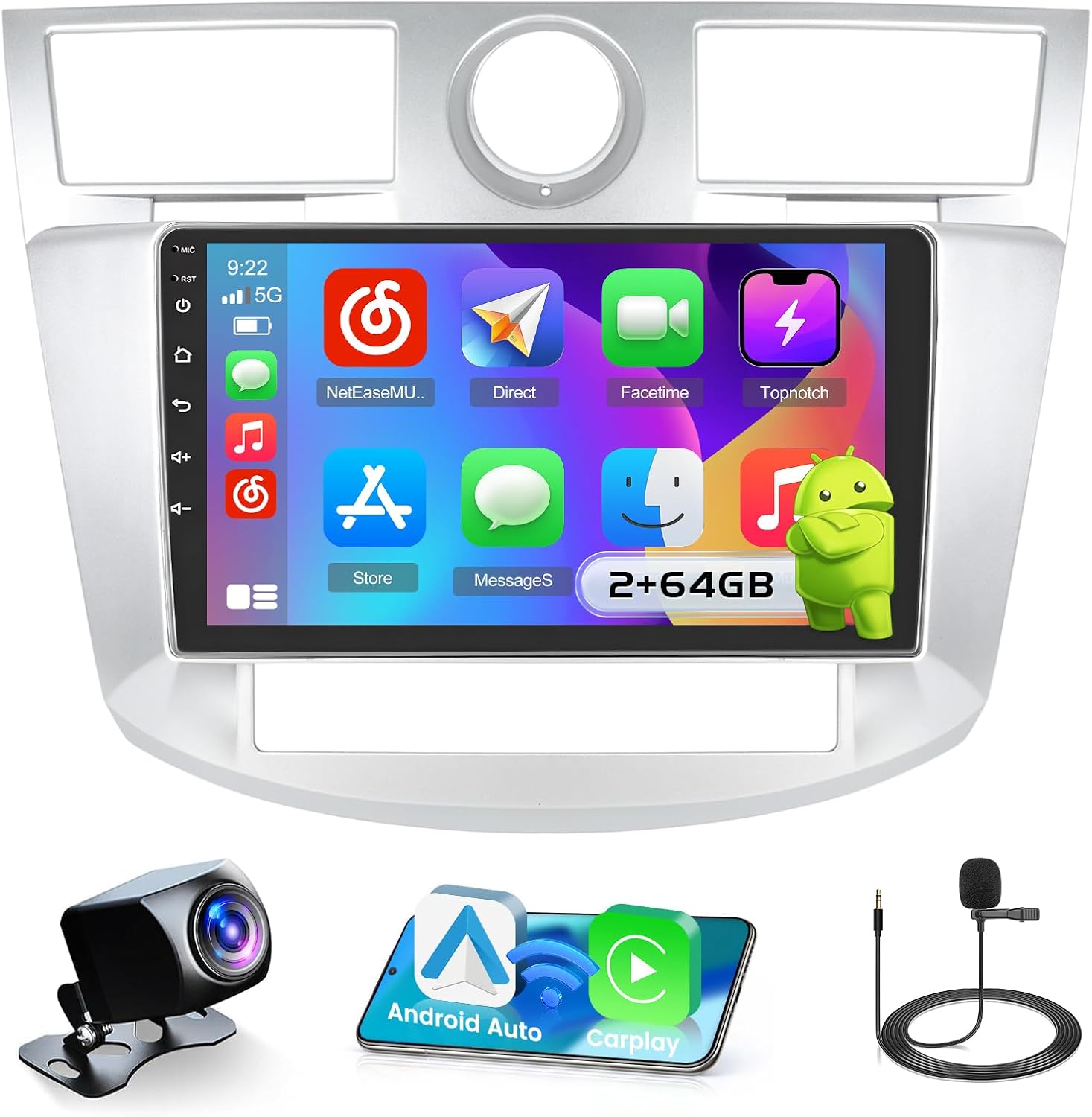 2+64G Radio for Chrysler Sebring 3 Life Touring Convertible 2006-2010 CarPlay Car Stereo Android 15 Touchscreen 9