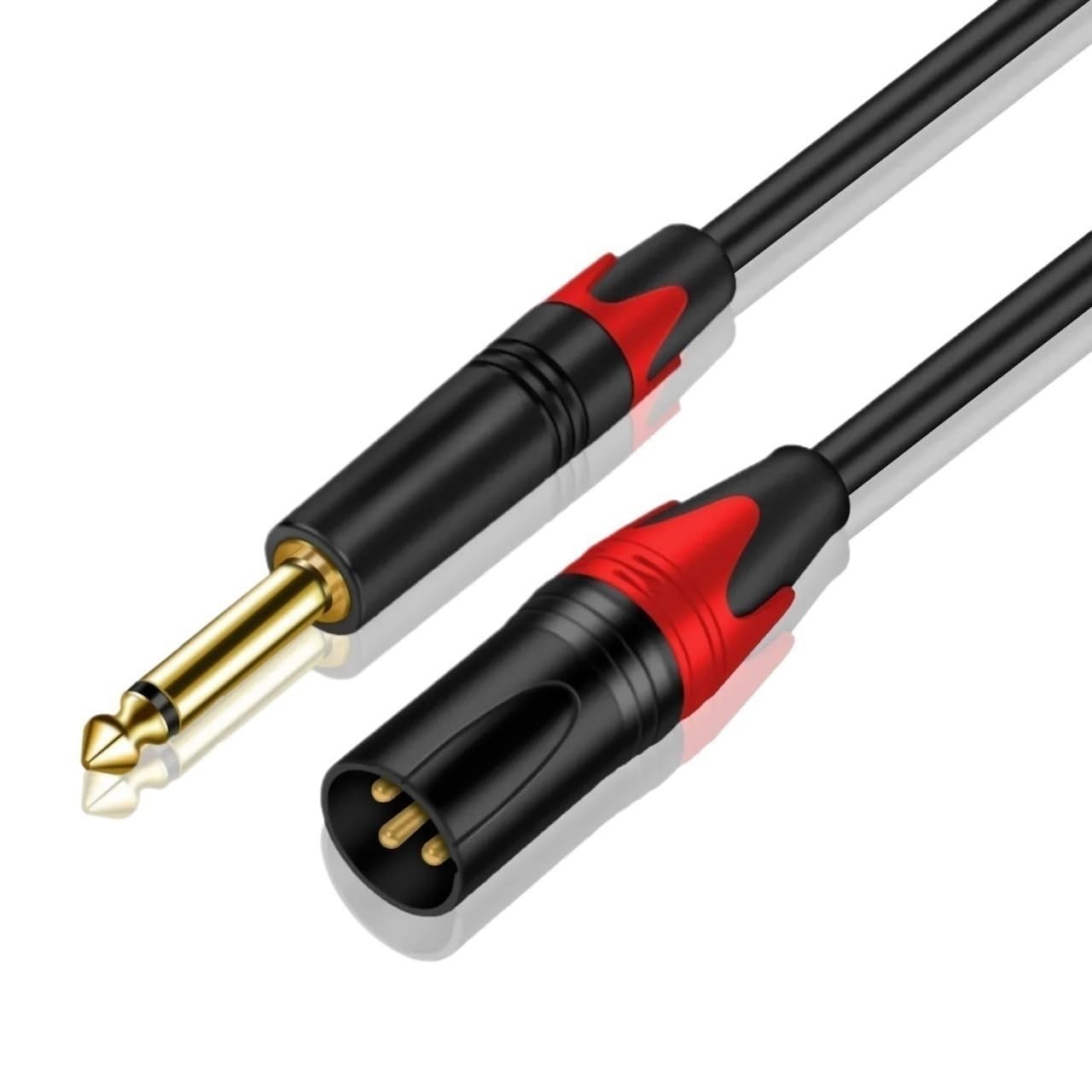 FENG GUO 6.35mm to XLR Microphone Cable 1/4inch Male to XLR Male Audio Cable Capacitor for Mixer Amplifier Mic Guitar(6.5 TS Mic Cable(M),12m)