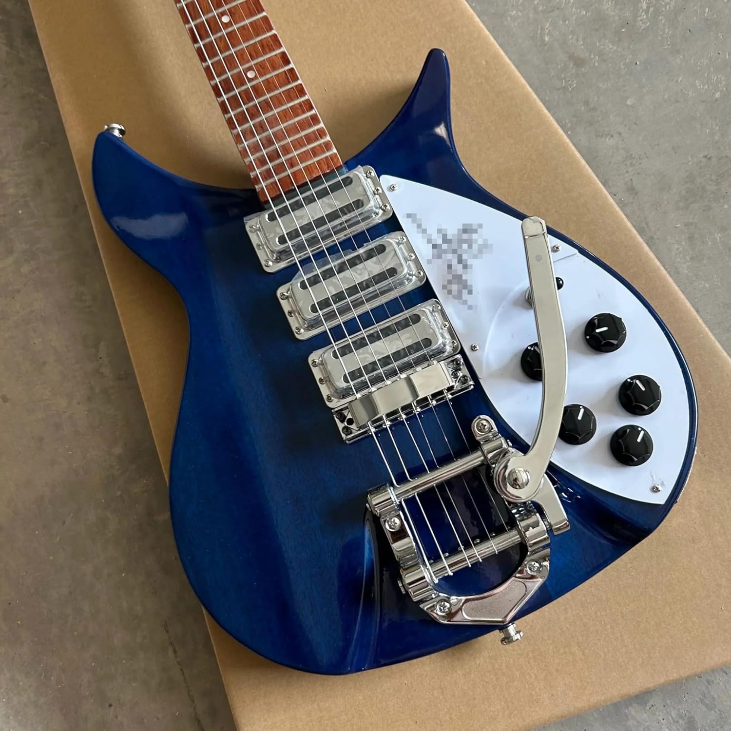 4-String Electric Bass Guitar - Sunset Burst Finish, White Pickguard - 22 Fret Alder Wood Construction