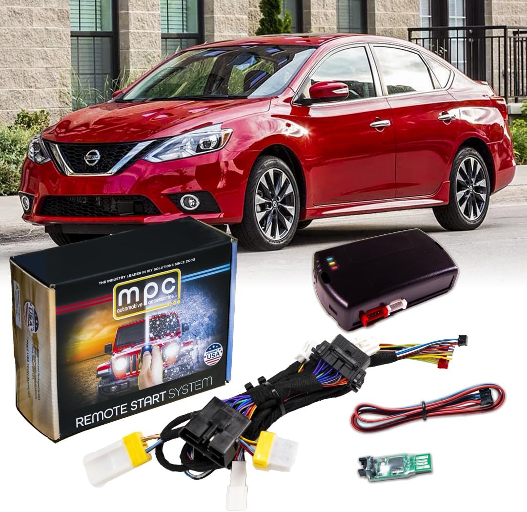 MPC Remote Start Kit Compatible with Nissan Sentra 2013-2019 | Push-to-Start | Uses OEM Fobs | Semi Plug-n-Play | Premier USA Tech Support