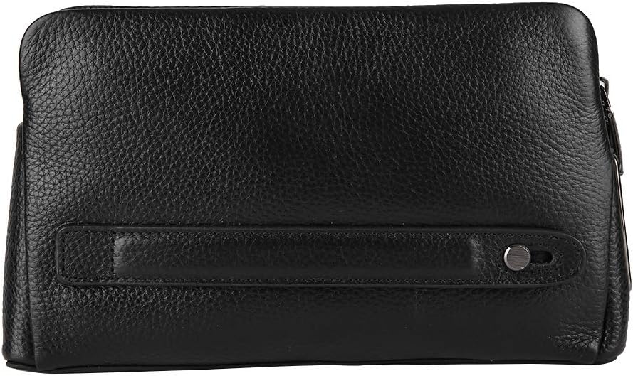 Smart Fingerprint Wallet, Anti Theft Zipper Leather Large Business Handbag Clutch Purse Wallet, Phone Card Holder Case Men Leather Wallet Smart Fingerprint Security Handbag