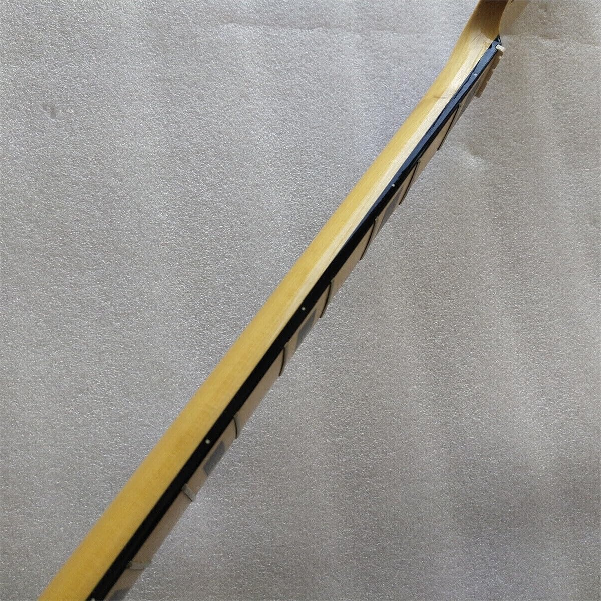 DIY Bass Guitar Neck Maple 20 Fret 34Inch Fingerboard Black Block Inlay Gloss Durable