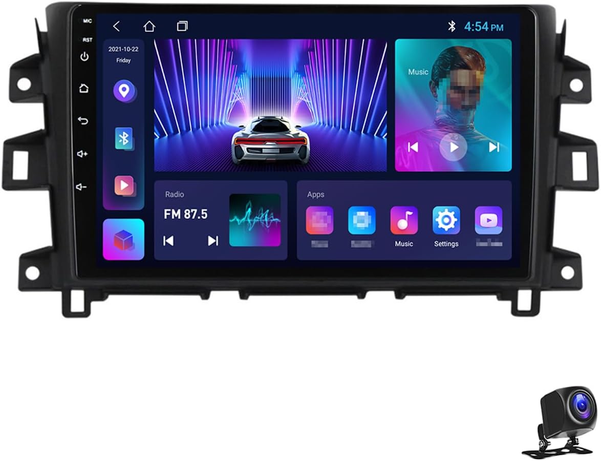 9 Inch Android 13 Car Stereo compatible with Nissan Navara NP300 2011~2016 Touch Screen Car Radio Bluetooth Wireless Car-play Android Auto Multimedia Navigation with RDS DSP FM Radio,M100CP 4core 1G+3