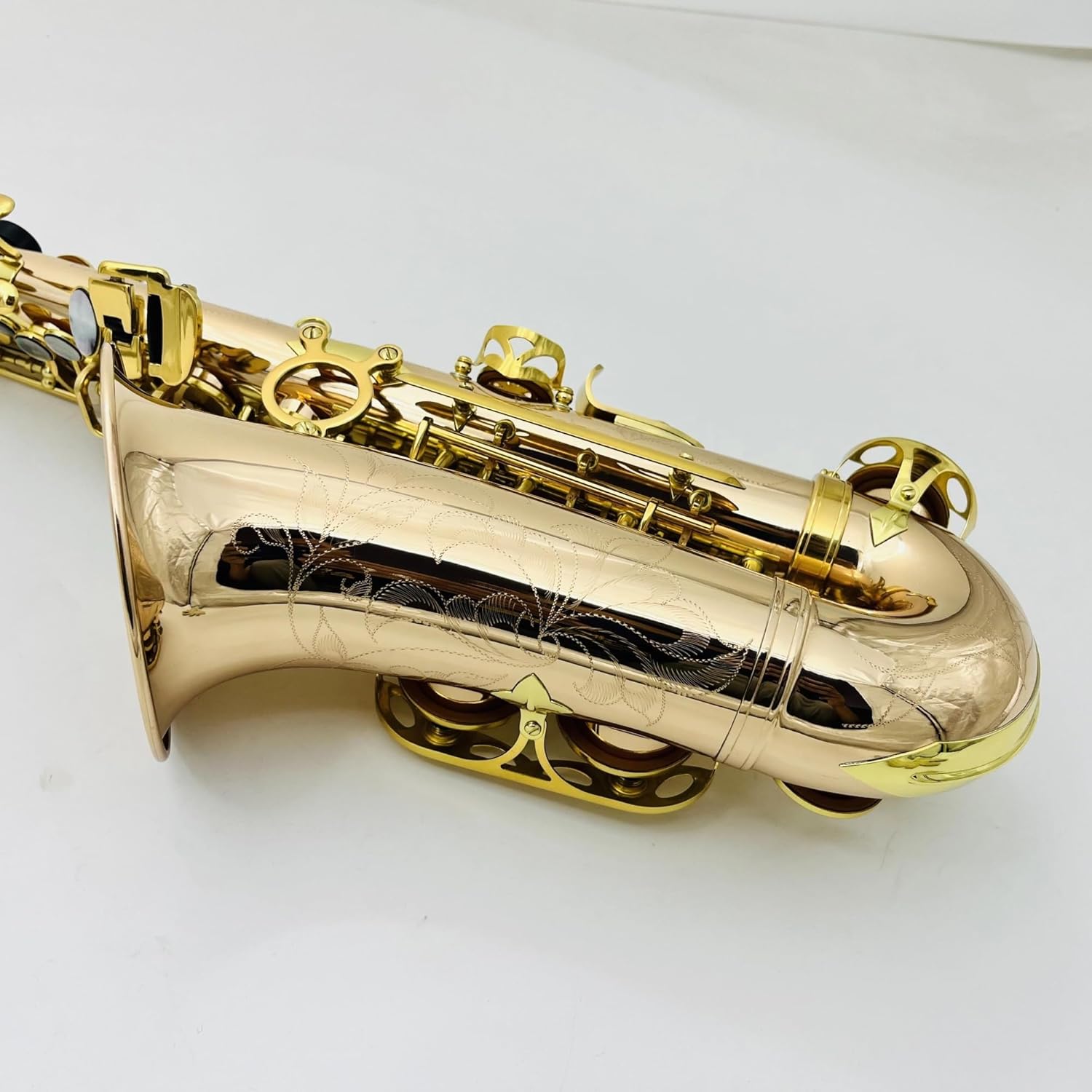 VBDEFRT Woodwind Instruments Alto Saxophone Eb Copper Sax Professional Musical Instrument With Case Accessories Set (Color : Army green)