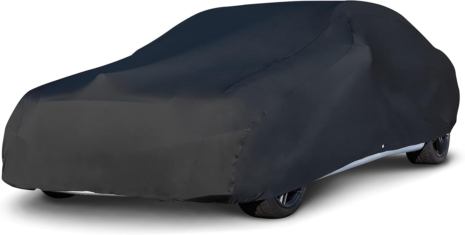 Budge Indoor Stretch Car Cover, Luxury Indoor Protection, Soft Inner Lining, Breathable, Dustproof, Car Cover fits Cars up to 264