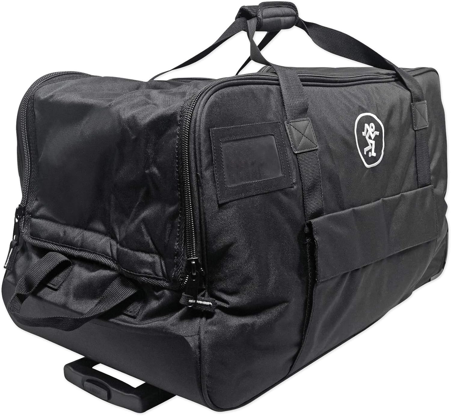 Rockville RCXFM20E-B 20 Foot Female to Male XLR Mic Cable Black 100% Copper Bundle with Mackie Water-Resistant Rolling Speaker Bag Carry Case for Thump12A & Thump12BST