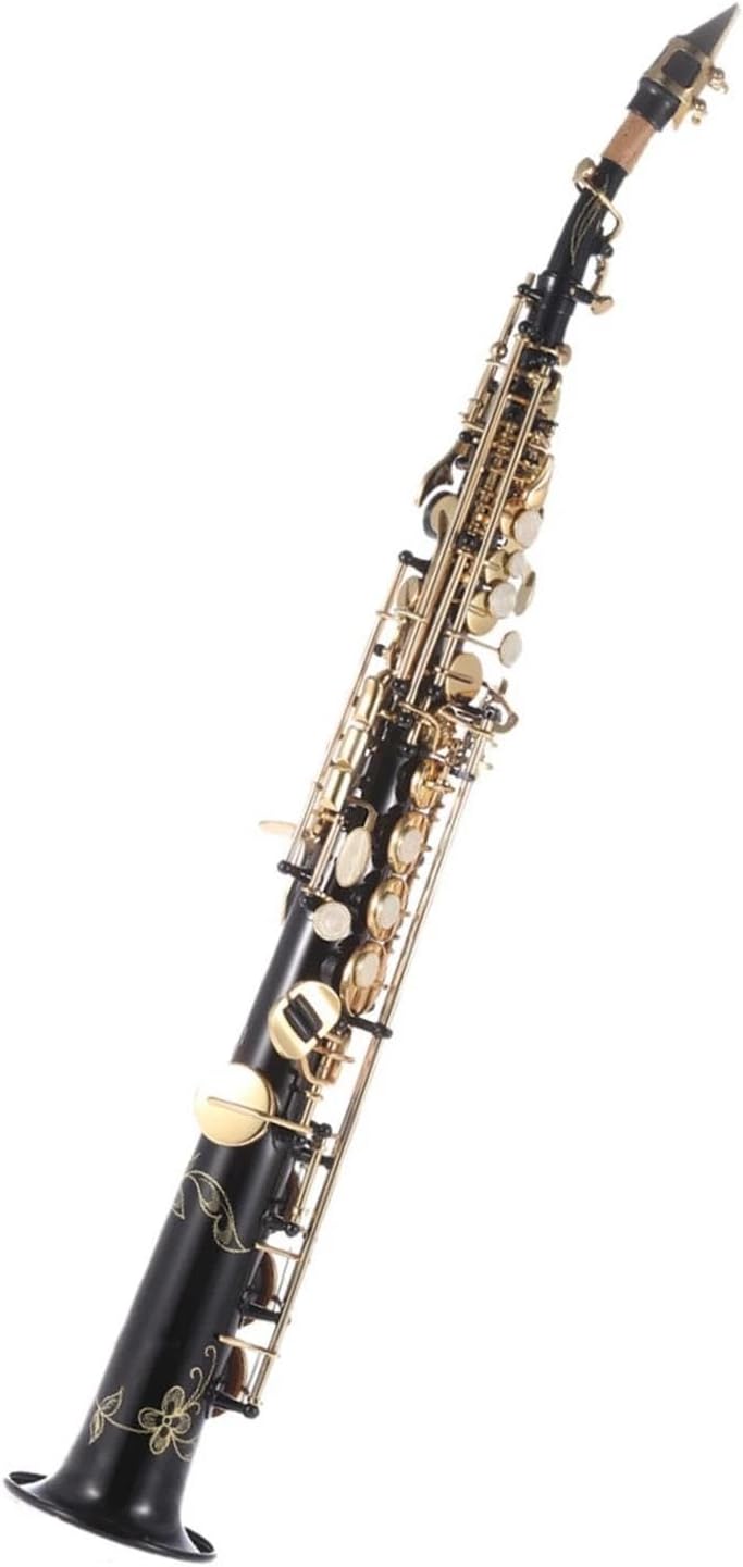 Professional Saxophone Straight Soprano Saxophone Bb Key Woodwind Instrument(2)