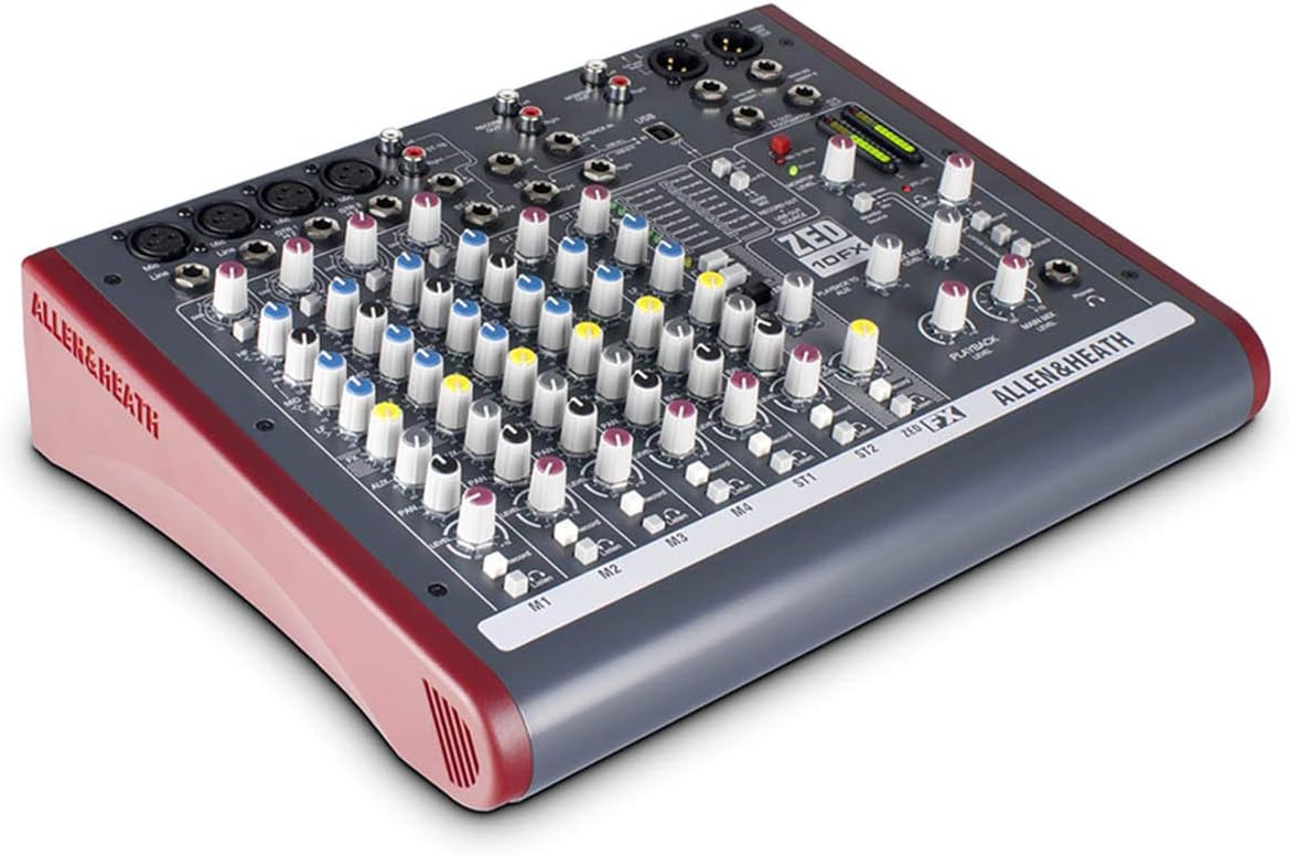 Allen & Heath ZED-10FX – Touring Quality Audio Mixer with 2 Mic/Line, 2 Mic/Line/DI, 3 Stereo Line, Onboard FX and USB I/O (AH-ZED-10FX)