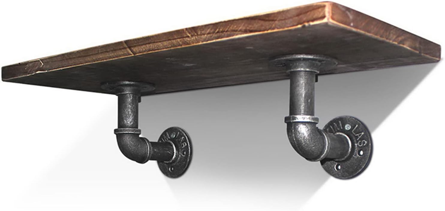 Drsyffsup Wall Mount Storage Rack, Industrial Pipe Floating Corner Shelves Flower Stand Book Shelf, for Bedroom, Bathroom, Living Room, Kitchen,Home Office,Bar Decorative (Size : 60x20cm)