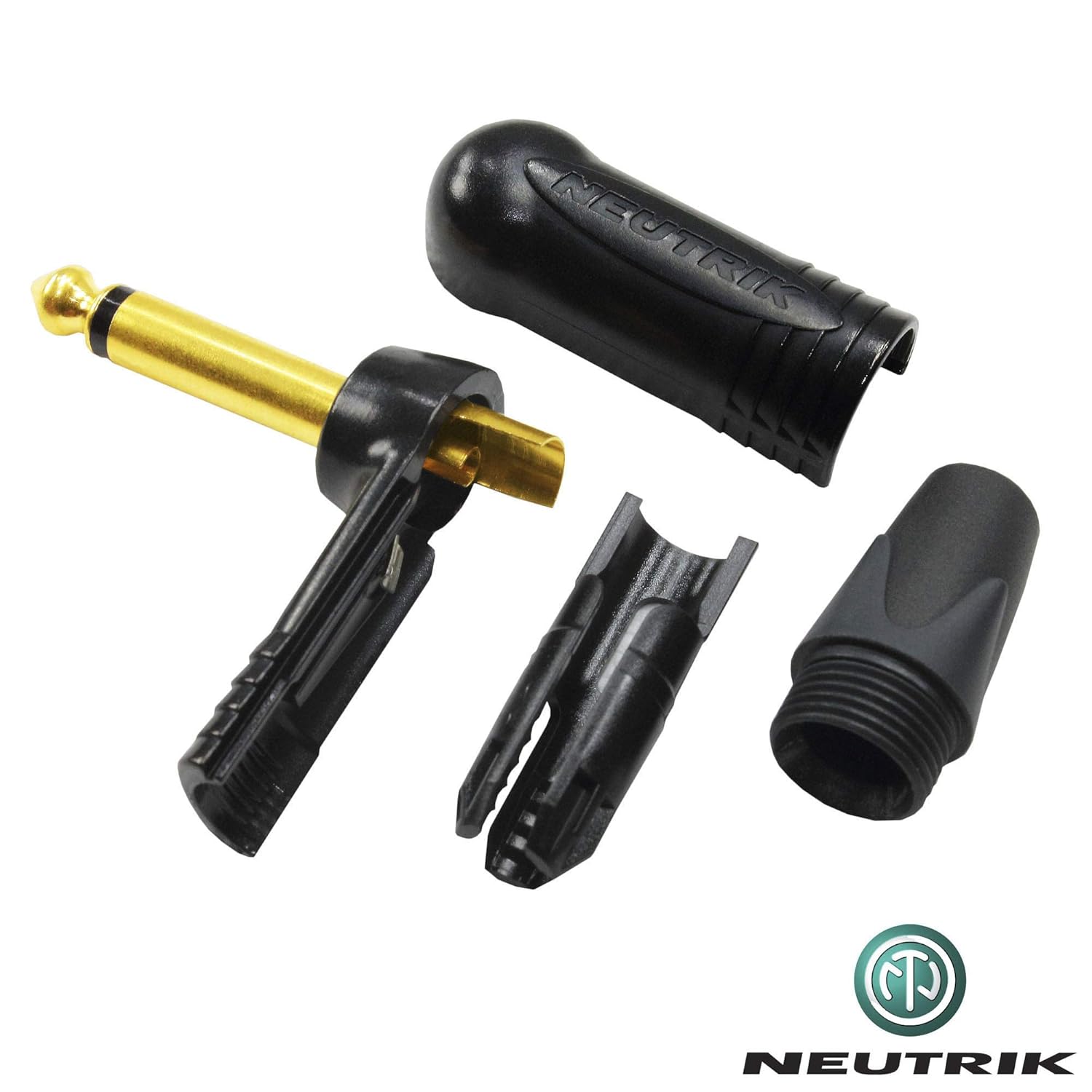 WORLDS BEST CABLES 50 Foot - Gotham GAC-1 Ultra Pro - Premium Low-Cap (21 pf/F) Guitar Bass Instrument Cable – w/Neutrik Gold Straight to Angled ¼ inch (6.35mm) TS Connectors - Custom Made