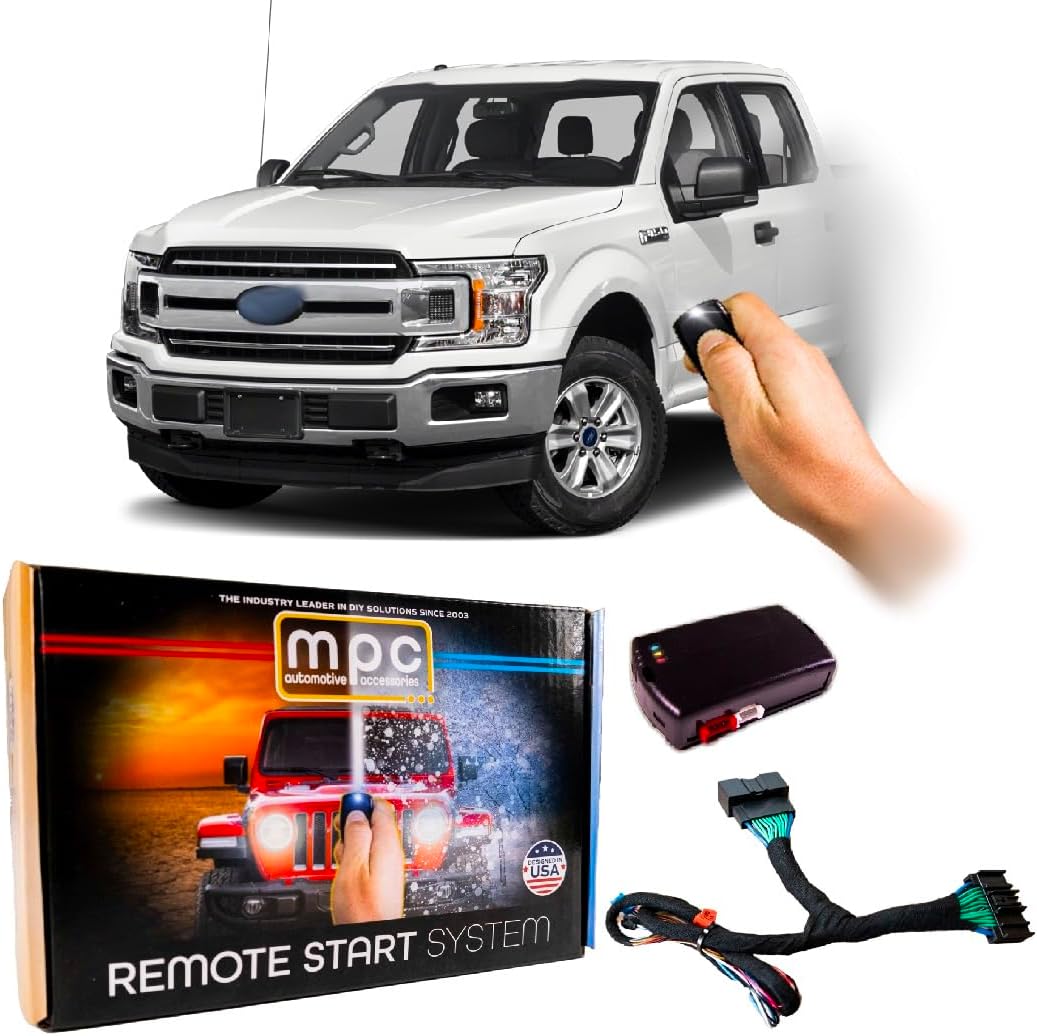 MPC Remote Start Kit Compatible with Ford F-150 2015-2020 || Plug and Play || Push Lock Unlock Lock to Start (No Horn Honk) || Push to Start Only || USA Tech Support