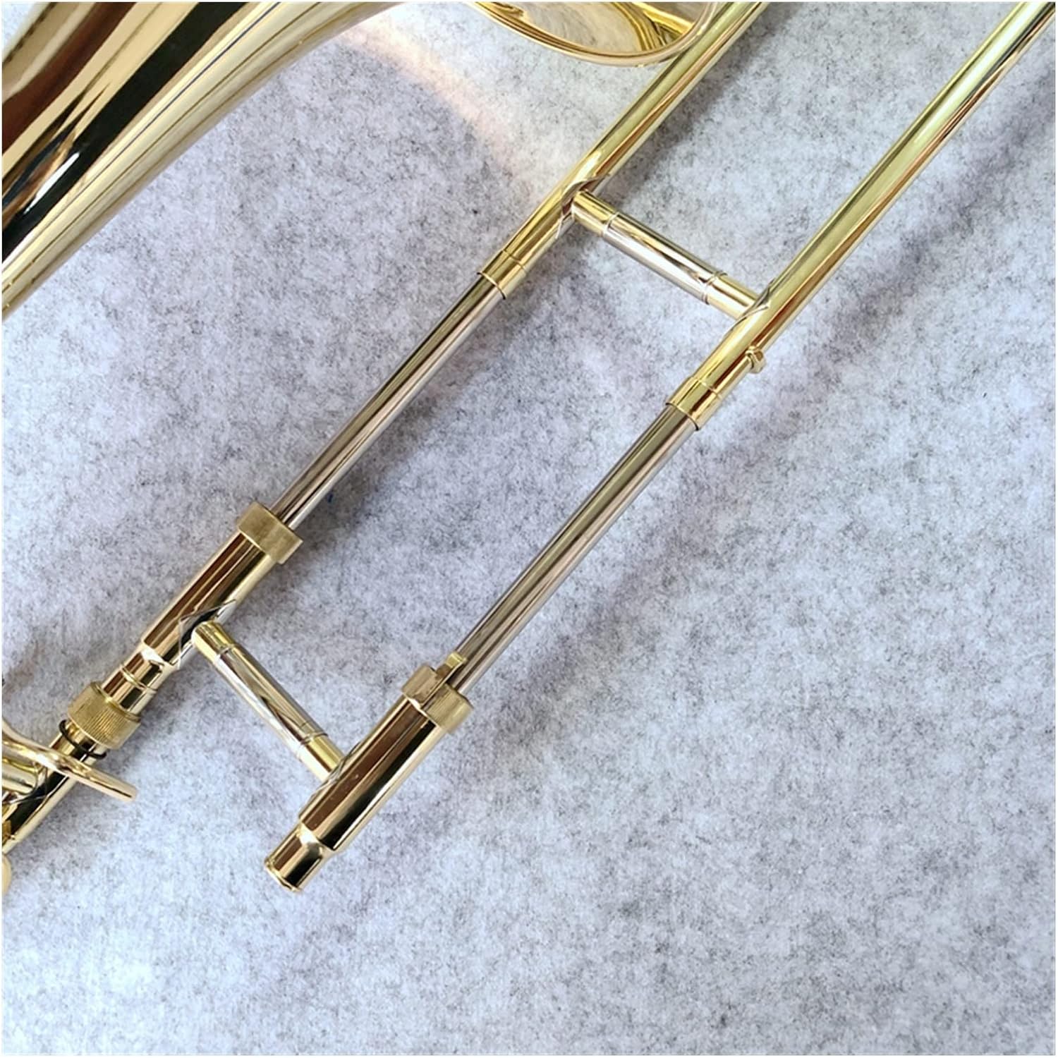 FLFL Student Trombone Bb-F# Tune Tenor Trombone Gold Lacquer Bb Trombone Musical Instrument