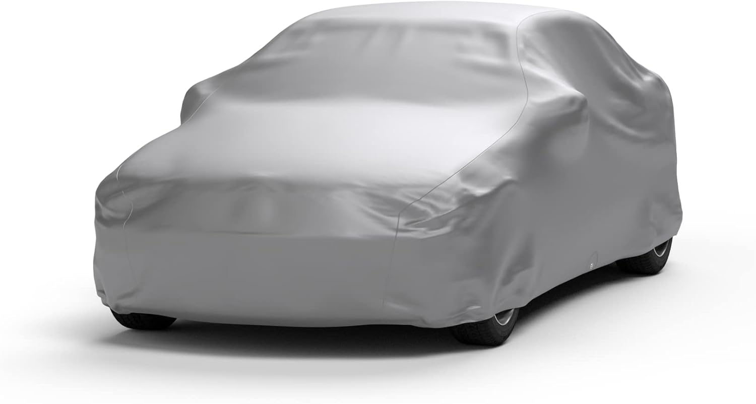 Weatherproof Car Cover Compatible with 1990 Cadillac Allante CoupeConvertible 2 Door - Outdoor & Indoor - Fleece Lining - Cable Lock, Storage Bag & Wind Straps