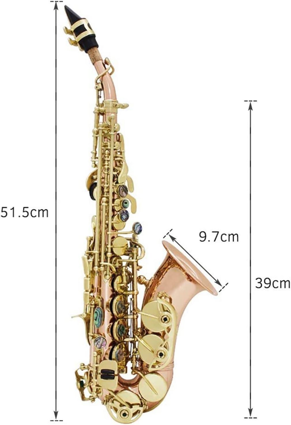 KESHUO Alto Saxophone Sax Phosphor Copper Woodwind Instrument with Carry Case Gloves Cleaning Cloth Brush Sax Brush Brass Sax Beginners Kit