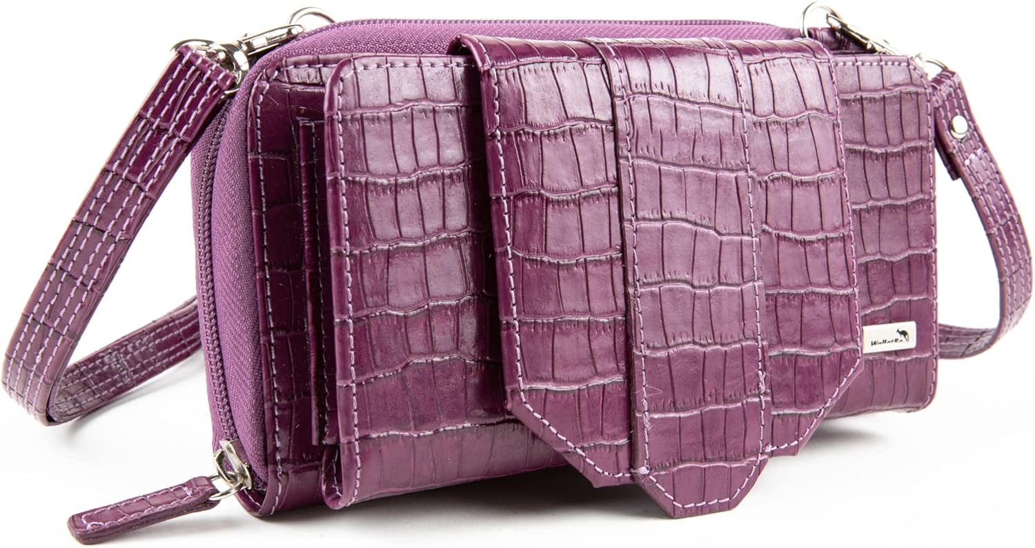 Women's Mini Purse Leather Crossbody RFID Blocking Pebbled