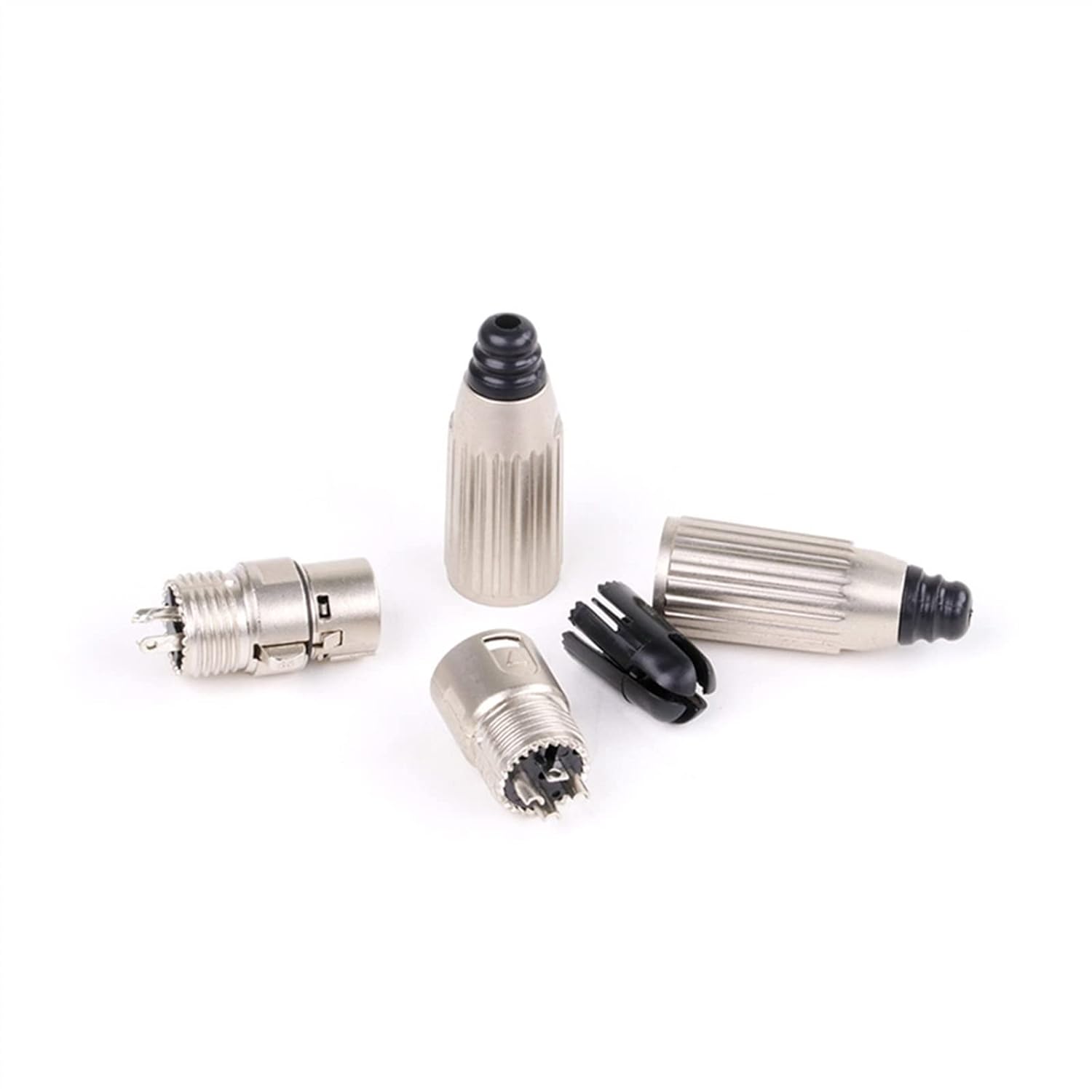 Silver Cable Soldering Straight Adapter X L R 3 Pin Male Female Plug XLR Audio Microphone Connector Adapter 10Pcs (Color : 10xD1033F)