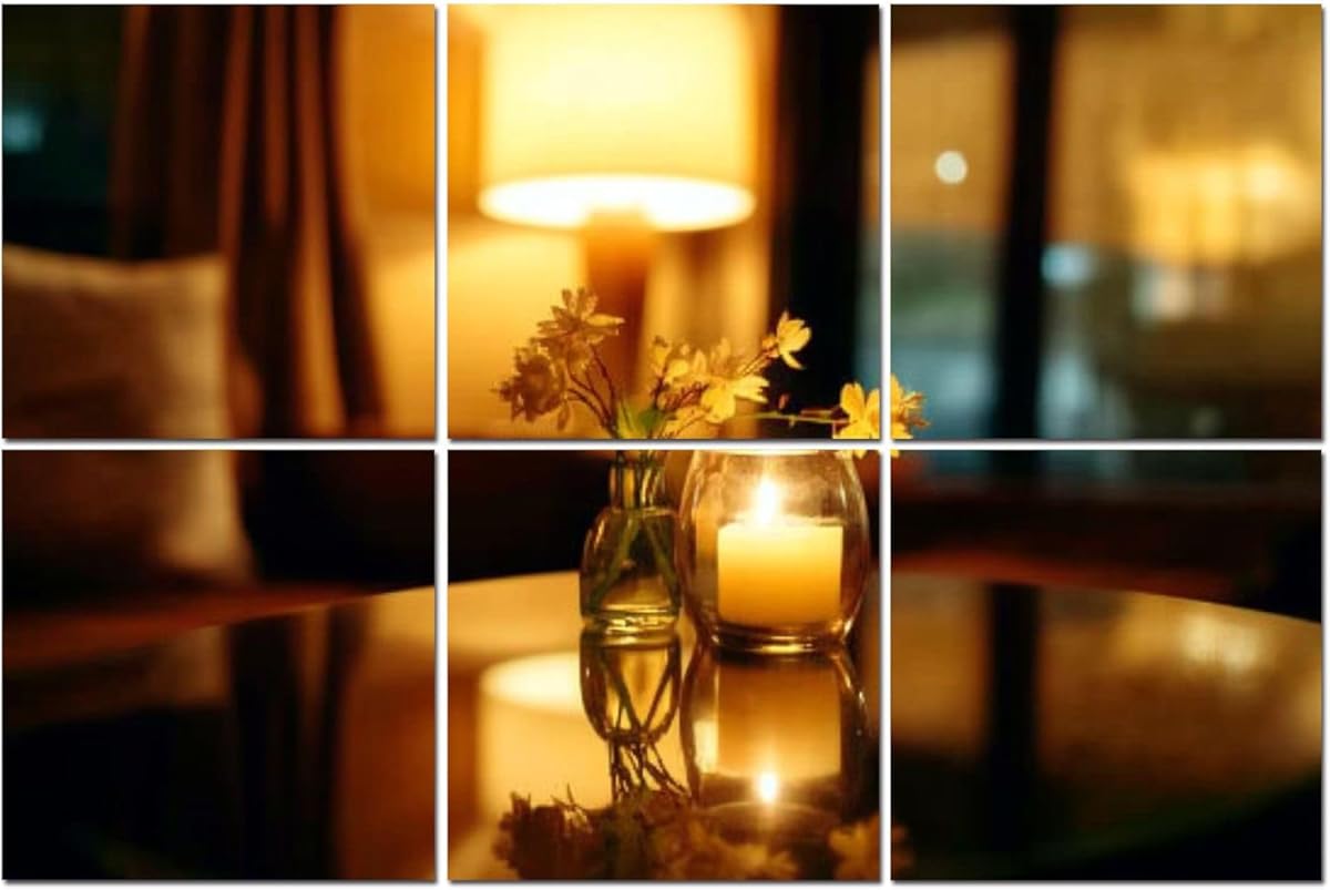 6 Pack Art Acoustic Panels Lounge Soundproof Wall Panels, 48