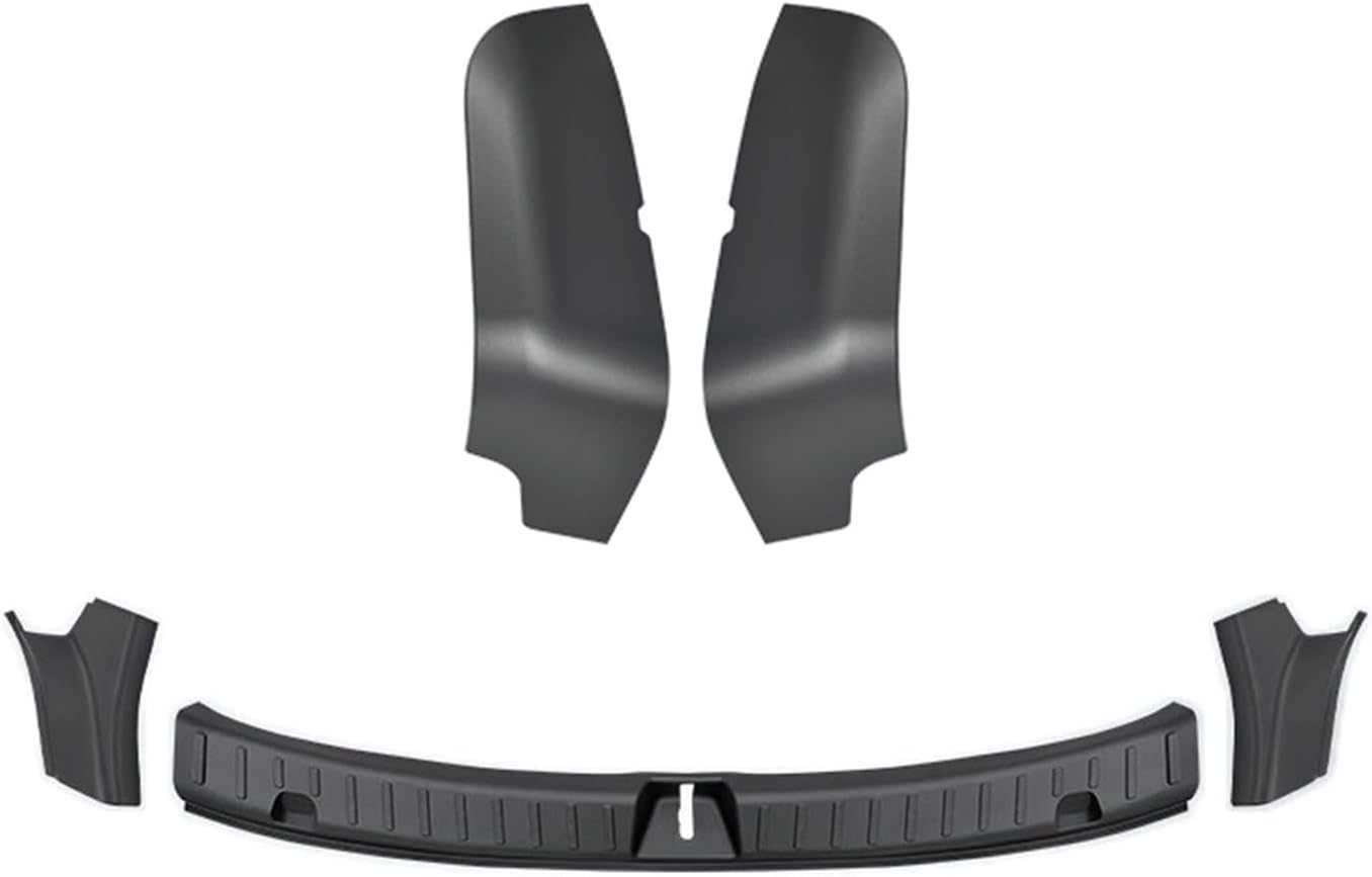 ICOBES Threshold Bar Door Welcome Pedal TPE Corner Guard Kick Guard Boot Side Guard Car Anti-Dirty Pad Set。Compatible for Tesla Model Y 2021 2022 (Color : 5PCS Trunk)