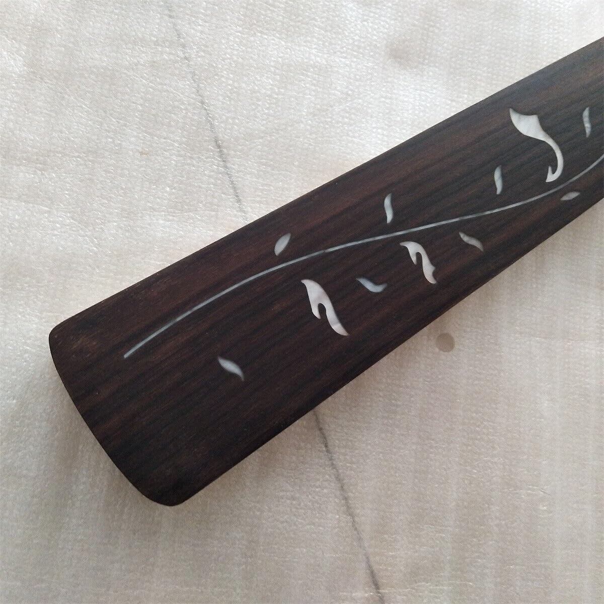 Fretless P BASS Guitar Neck Maple 20 Fret Rose Real Inlay 4 String Gloss