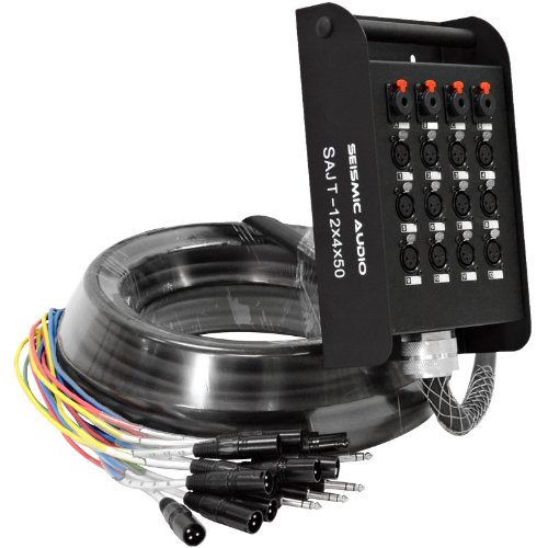 Seismic Audio - SAJT-12x4x50 - 12 Channel 50' XLR Snake Cable with 1/4