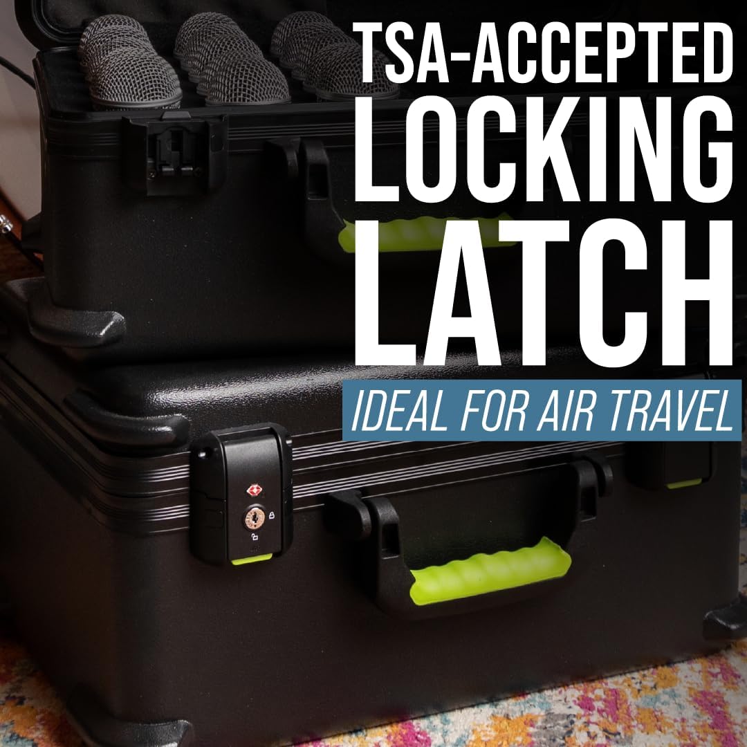 Shure by Gator Molded Case with Drops for 6 Wireless Microphones