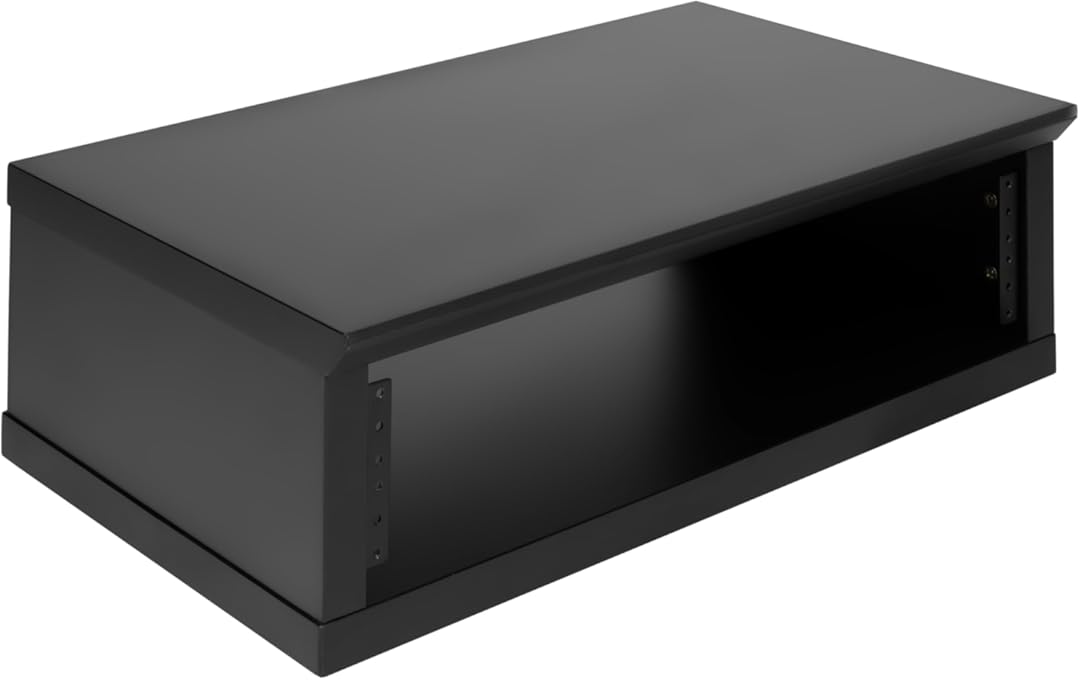 Gator Frameworks Elite Furniture Series 2U Wood Desktop Studio Rack in Standard Black Finish (GFW-ELITERK-2U-BLK)