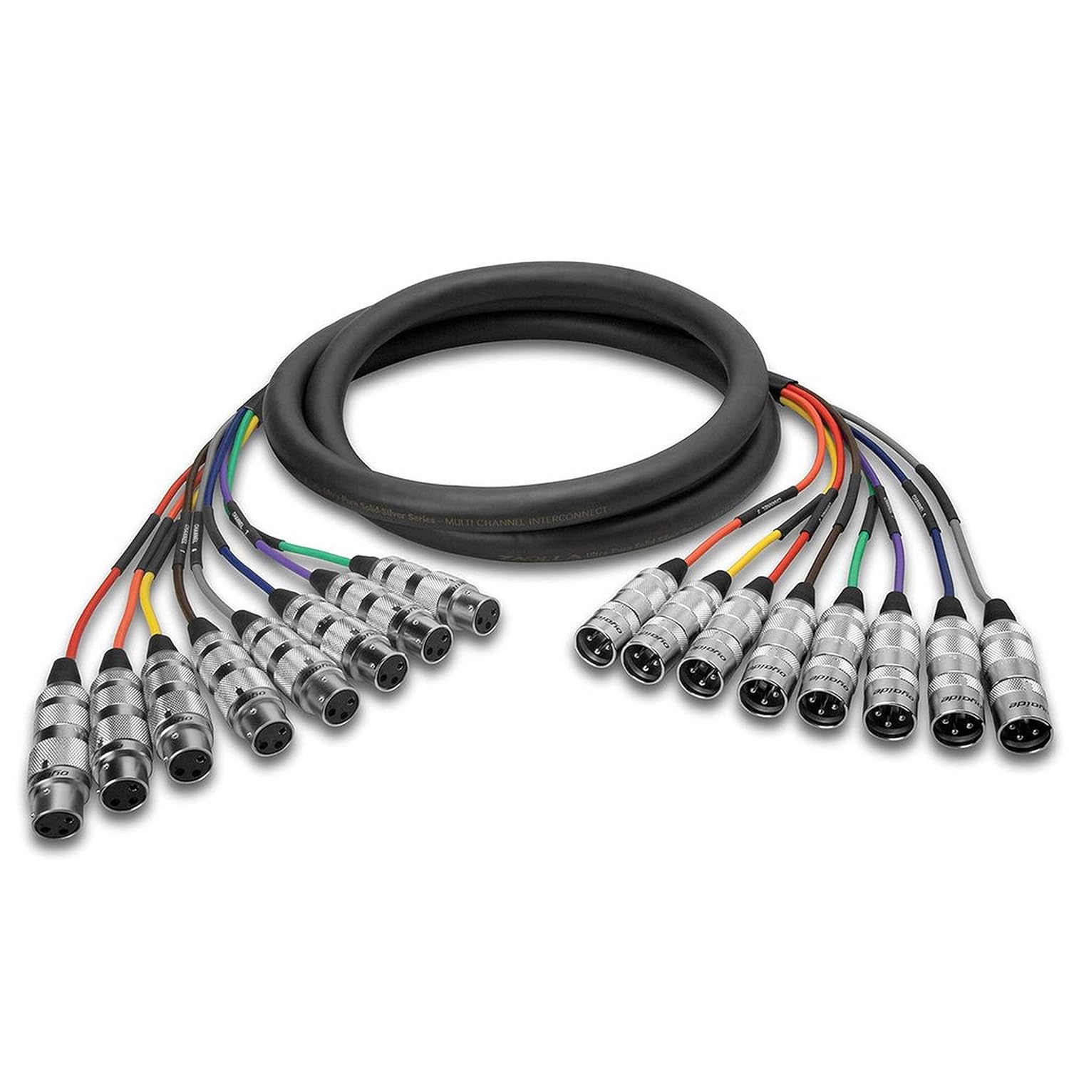 Zaolla ZXL-815 Balanced 8-Channel Snake Oyaide XLR3F to XLR3M, 15-Foot