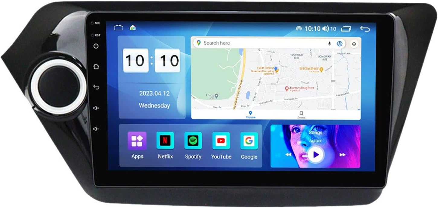 Car Stereo for 9 inch Android 12 Car Radio Support Bluetooth Wireless Car Play Steering Wheel Control DSP RDS 5G WiFi Android Auto for KIA Rio 2011-2015