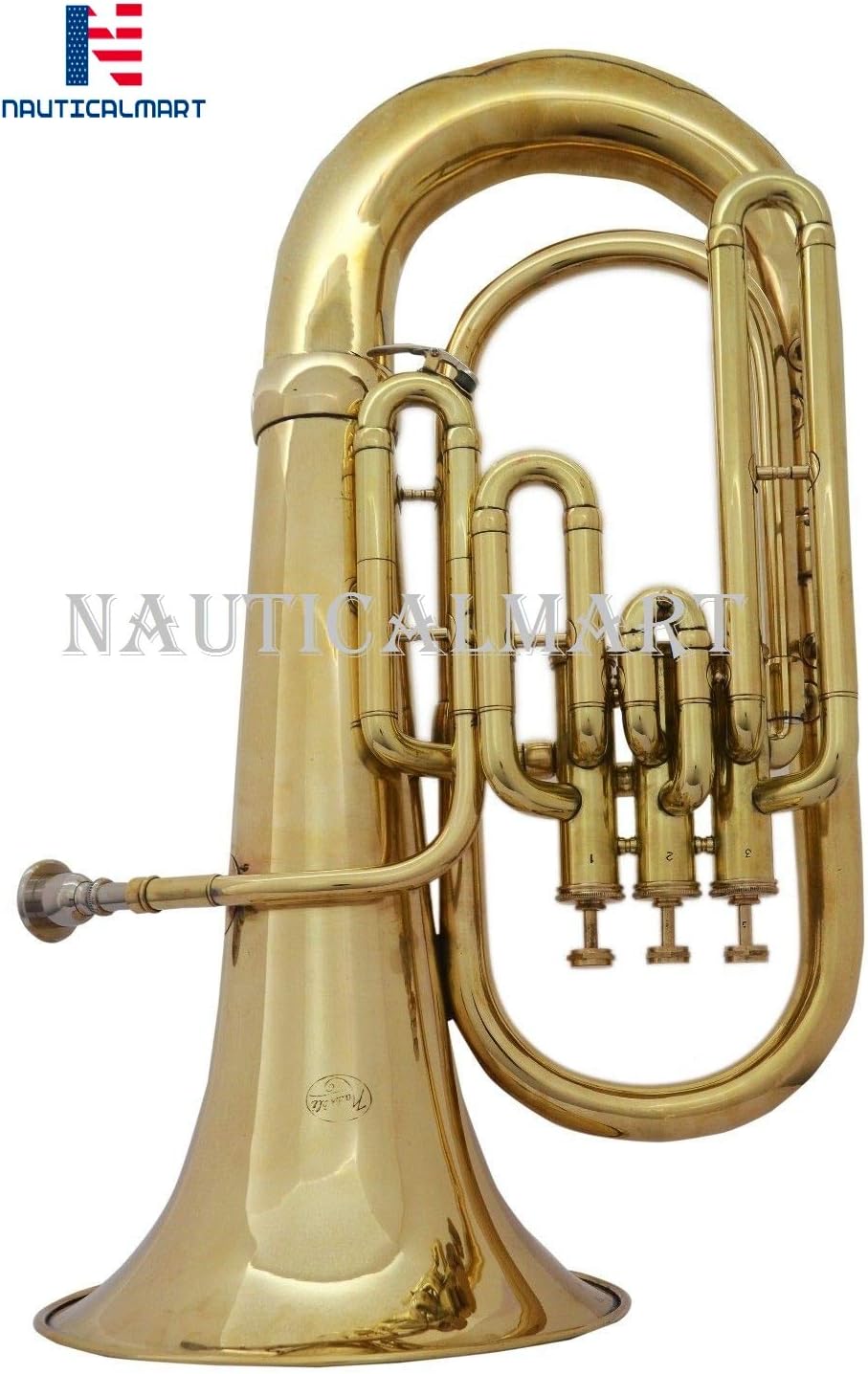 Full Brass Bb Euphonium 3 Valve Musical Instrument