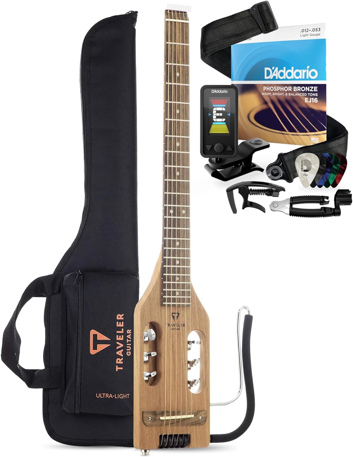 Traveler Guitar Ultra-Light Acoustic Guitar | Portable Acoustic-Electric Guitar | Full 24 3/4