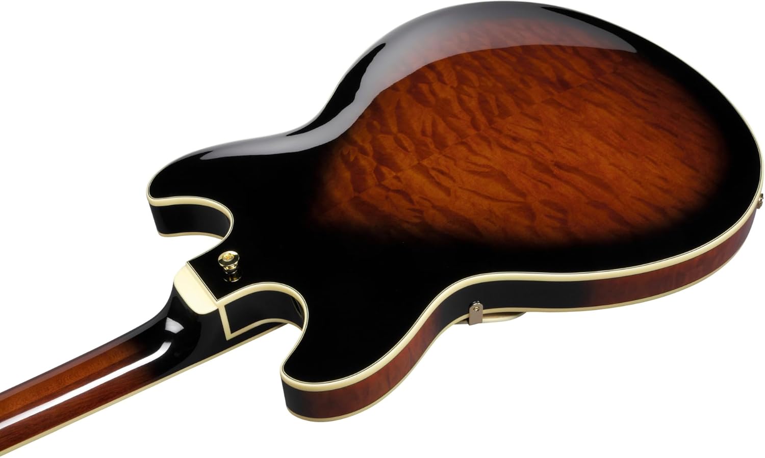 Ibanez AS93QMSP Artcore Expressionist 6-String Right-Handed Electric Guitar with Quilted Maple Body and Macassar Ebony Fingerboard (Dark Brown Sunburst)