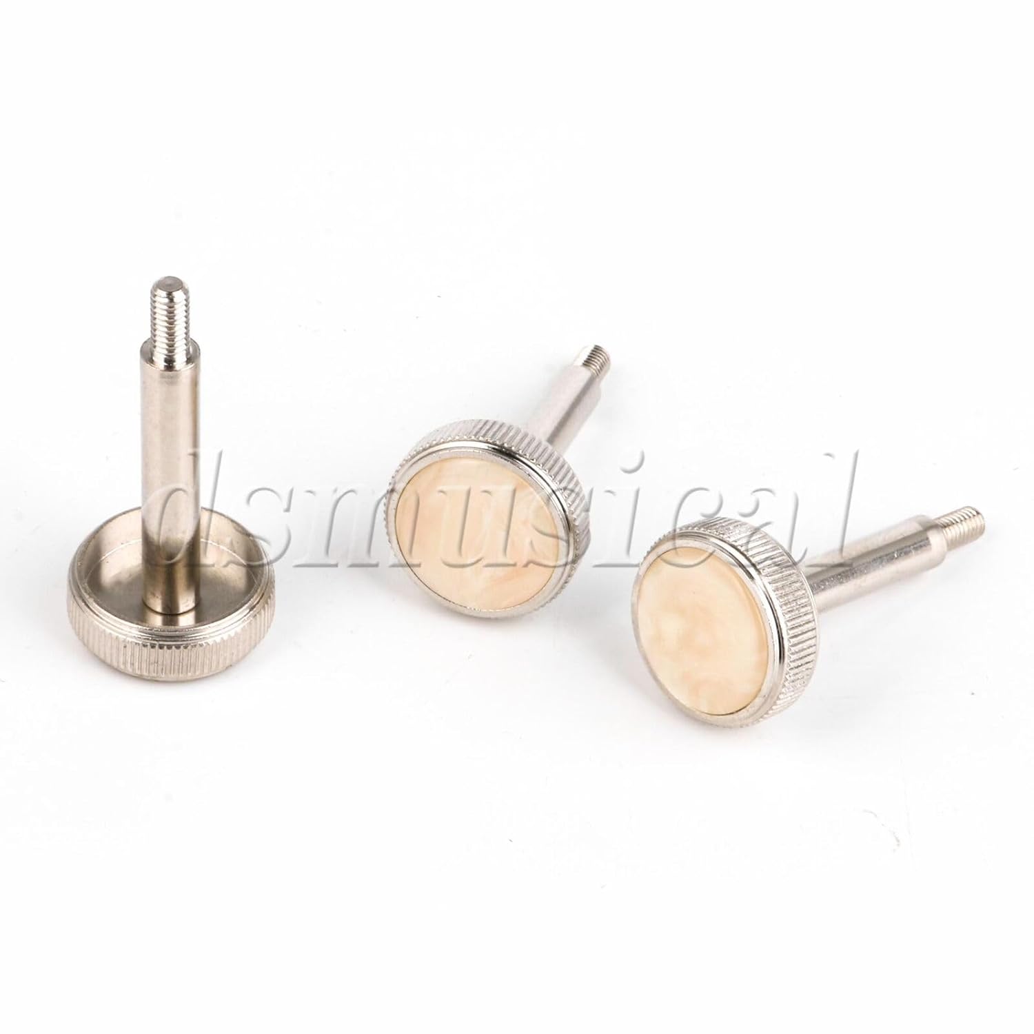 9 Pcs Silver Nickel Plated Euphonium Valve Finger Buttons 1.78x0.84inch