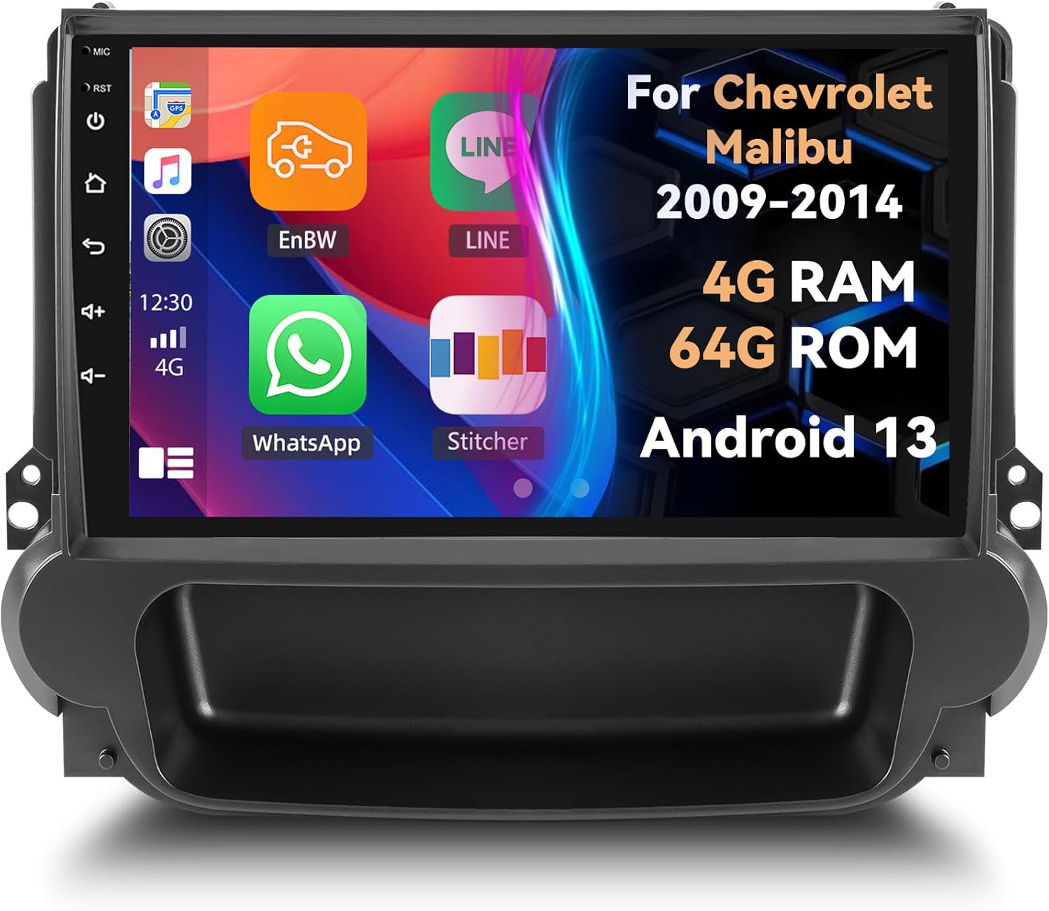 [4G+64G] Car Radio for Chevrolet Malibu 2009-2014 with Wireless CarPlay Android Auto,9