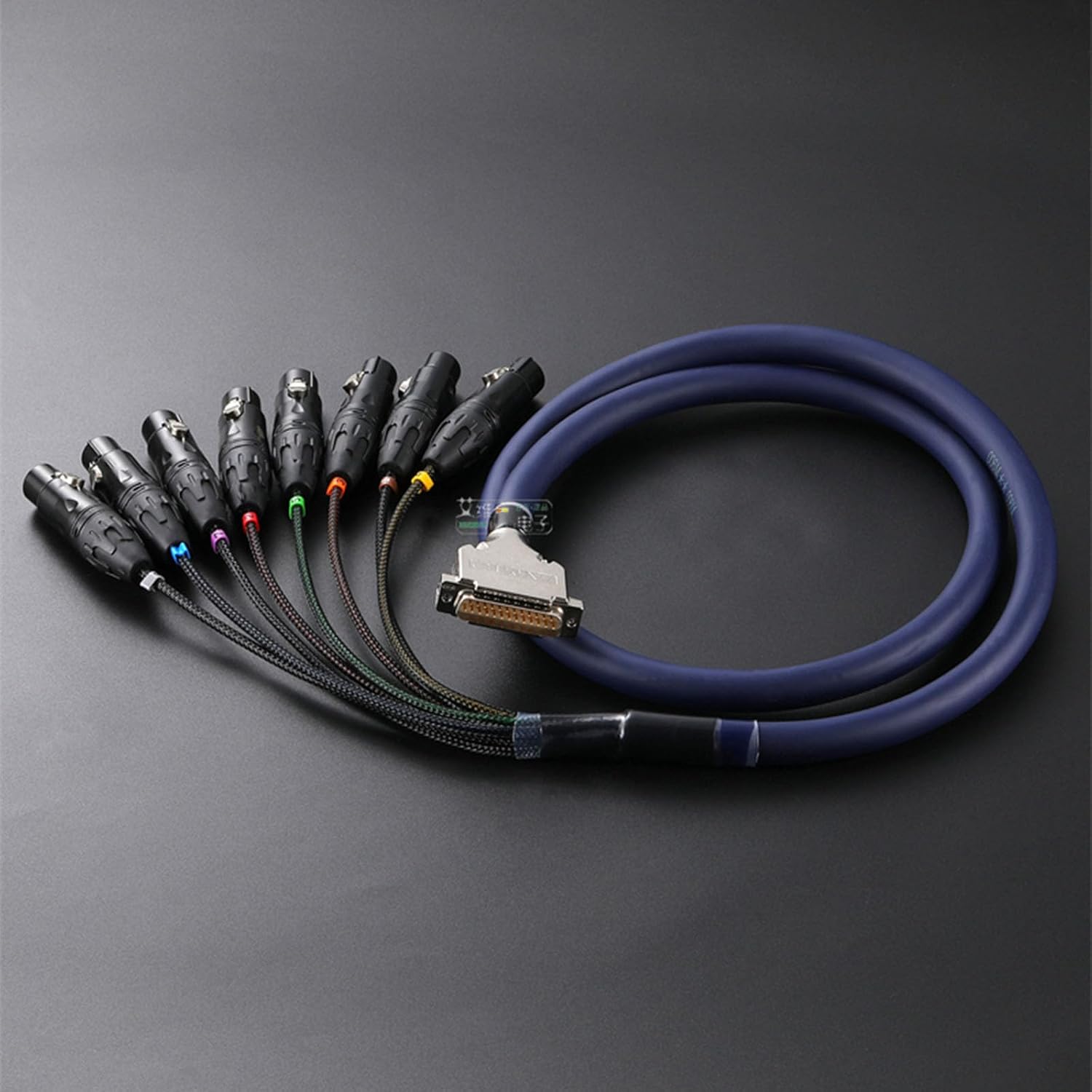 DB25 25 Pin Male to 8 XLR 3Pin Female Highly Shield Analog Audio Snake PVC Cable 1.5Meter