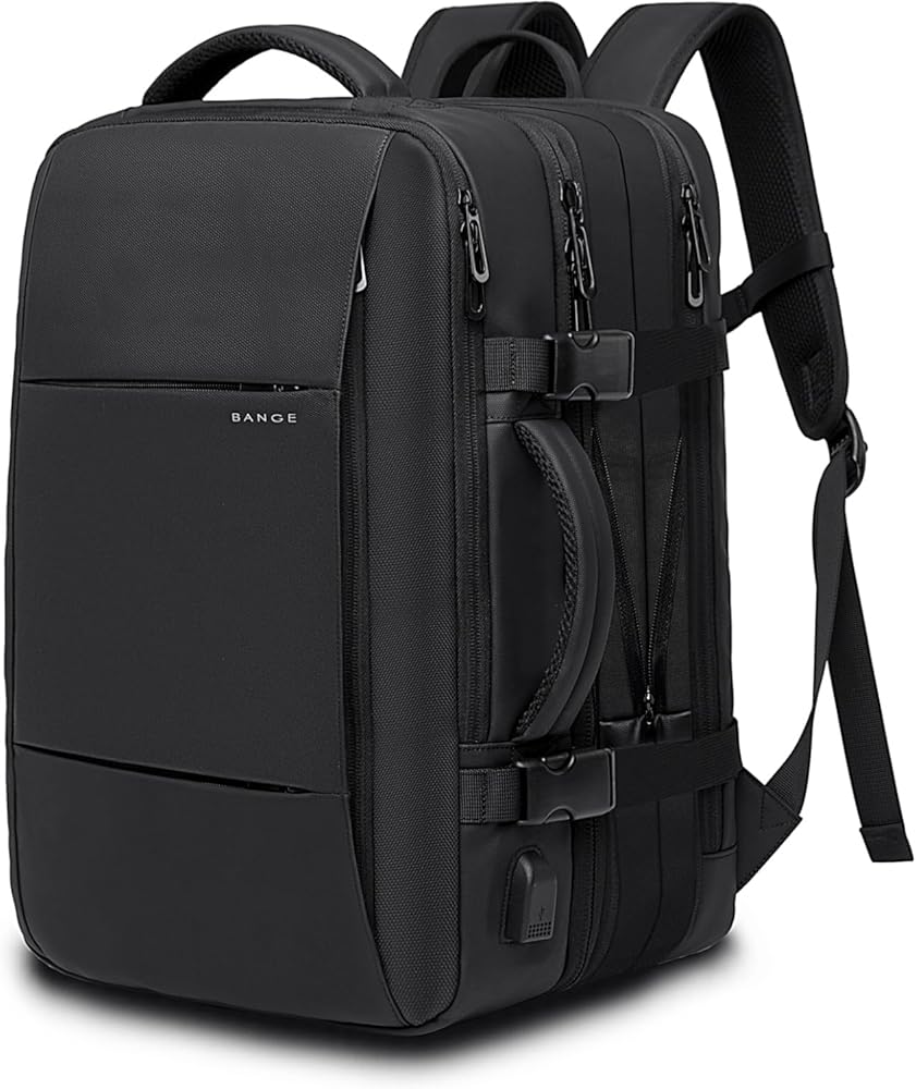 BANGE 45L Carry On Backpack, Weekender Travel Backpacks, 17.3 inch Laptop Back Pack Business Expandable Bag for Men and Women