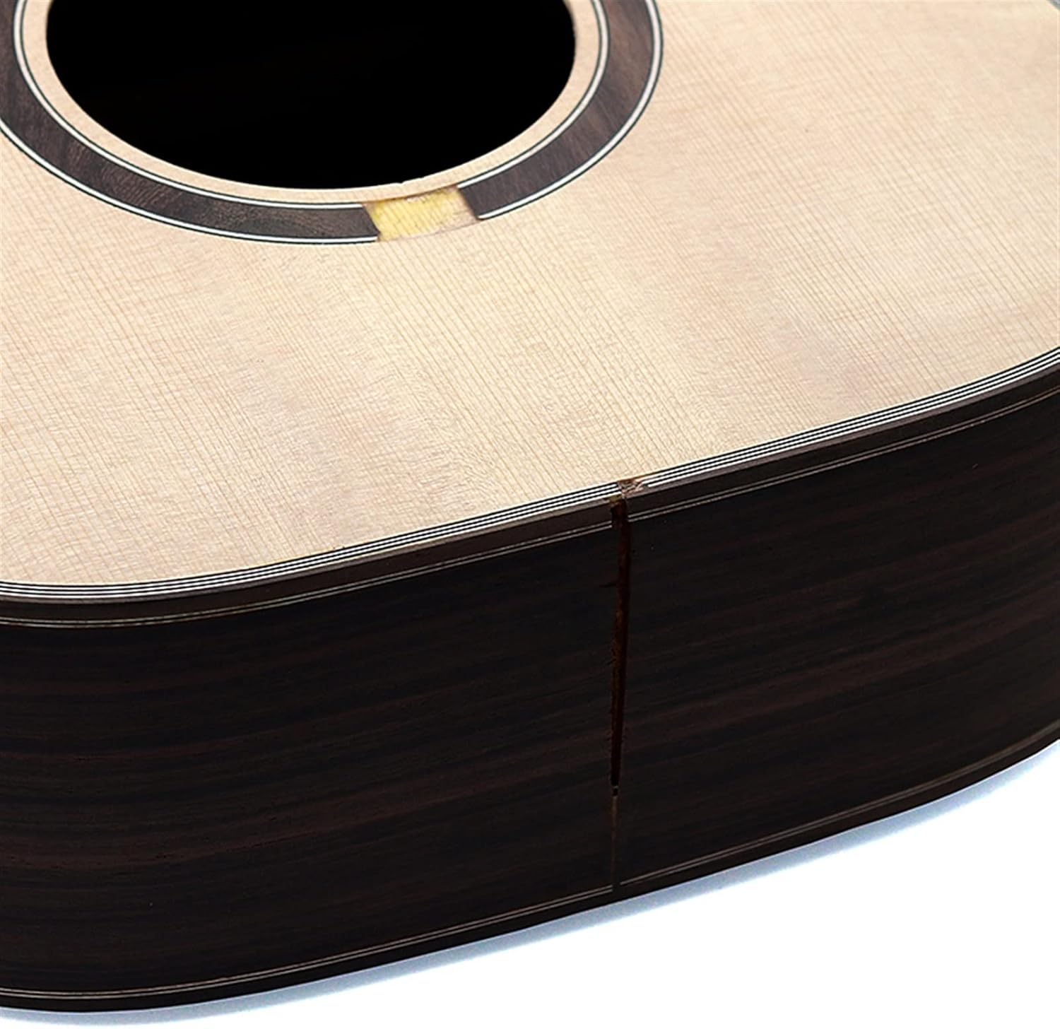 Folk Guitar 41 Inch Full Single Finished Barrel Combination Material Rosewood Back and Side Spruce Veneer Material Assembly DIY Guitar Kit (Color : 2)