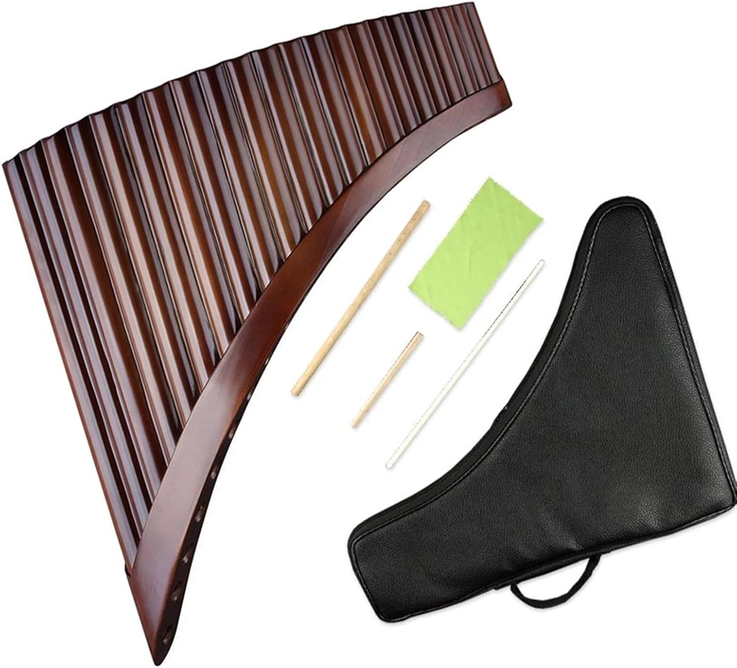 pan flute for beginners 22 Pipes Pan Flute G Key Woodwind Instrument Chinese Traditional Musical Purely Handmade (Color : Right)