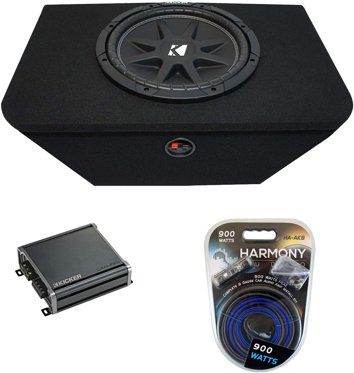 Harmony Audio HA-AK8 Compatible with Honda S2000 2000-2009 Car Stereo Complete 8 Gauge 900W Amplifier Install Kit, 46CXA4001 Car Audio Class D Mono 800W Peak Sub Amplifier 43C104 10