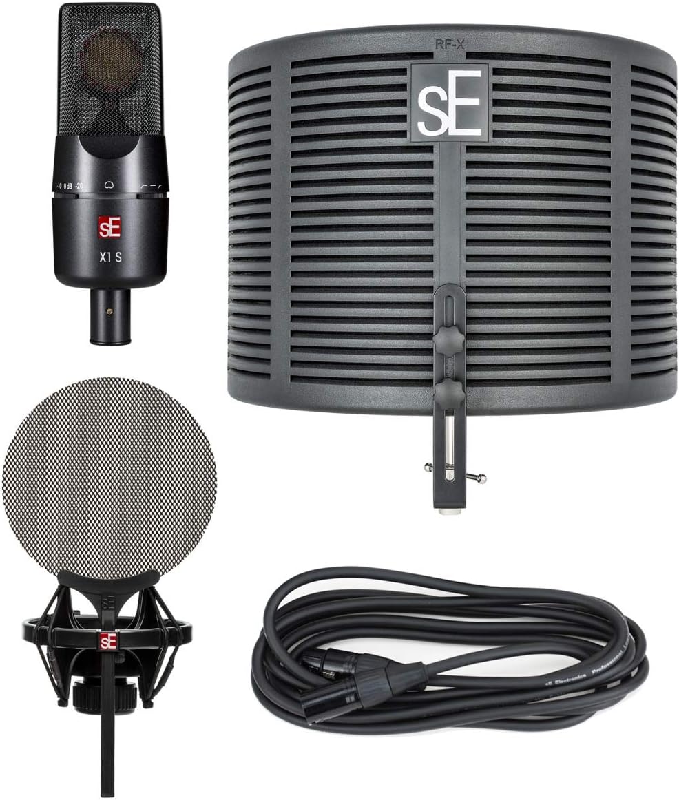 SE ELECTRONICS - X1 S Microphone with Reflection Filter X, Shockmount and Cable Pack