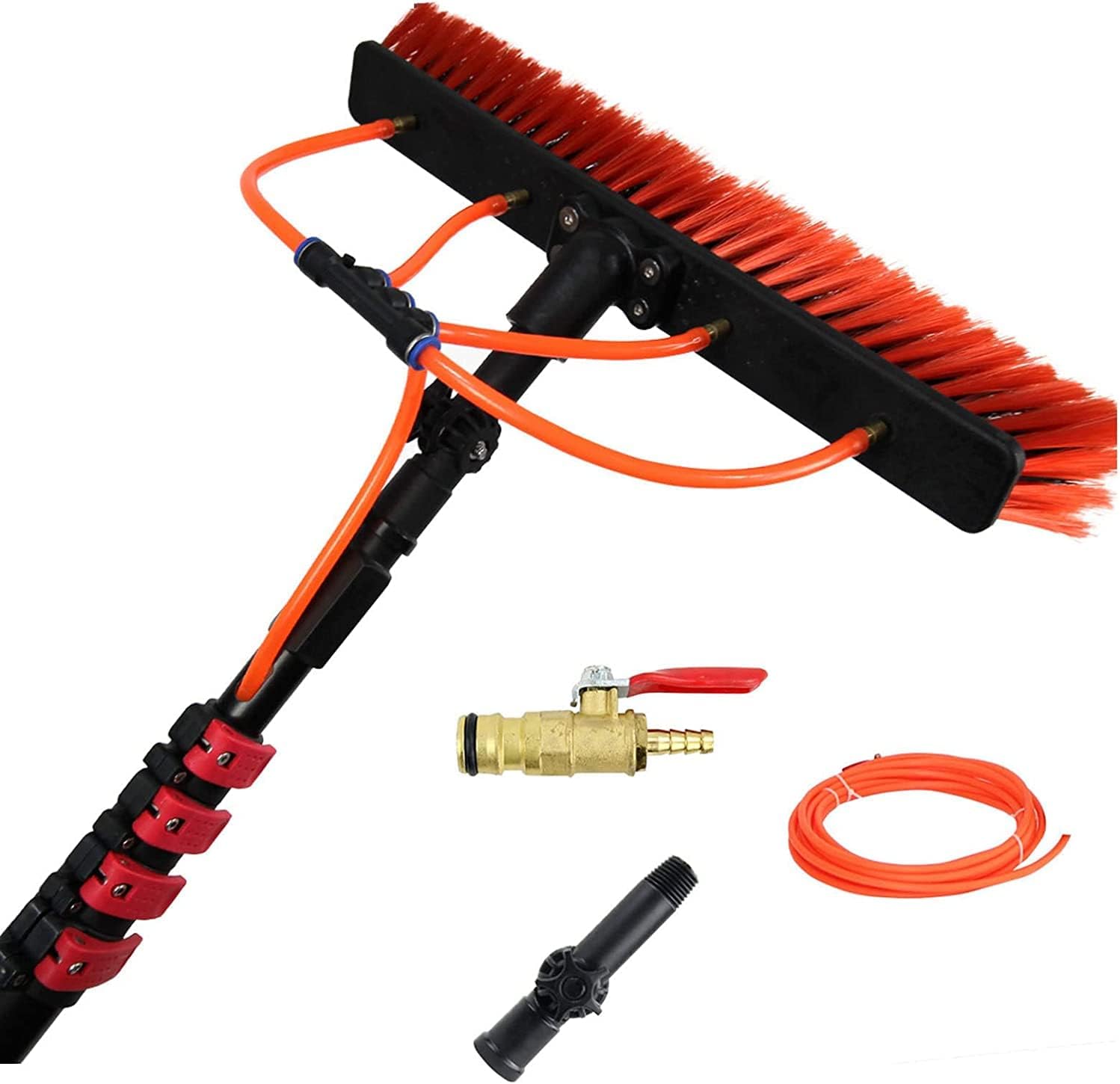 Telescopic Window Cleaning Pole Window Cleaning Pole Water Fed Telescopic Brush Extendable Cleaner,