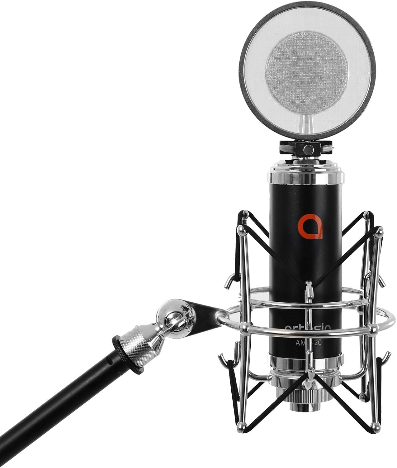 Artesia AMC-20 Studio Large-Diaphragm Condenser Microphone w/Shock Mount + Pop Filter & 8' XLR Cable