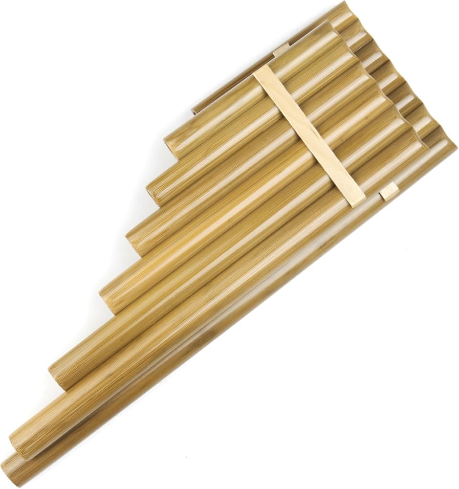 13 Pipes Pan Flute G/C Key Bamboo Panpipes Folk Musical Woodwind Musical Instrument Double Rows Pan Pipes (Key C Right Hand)