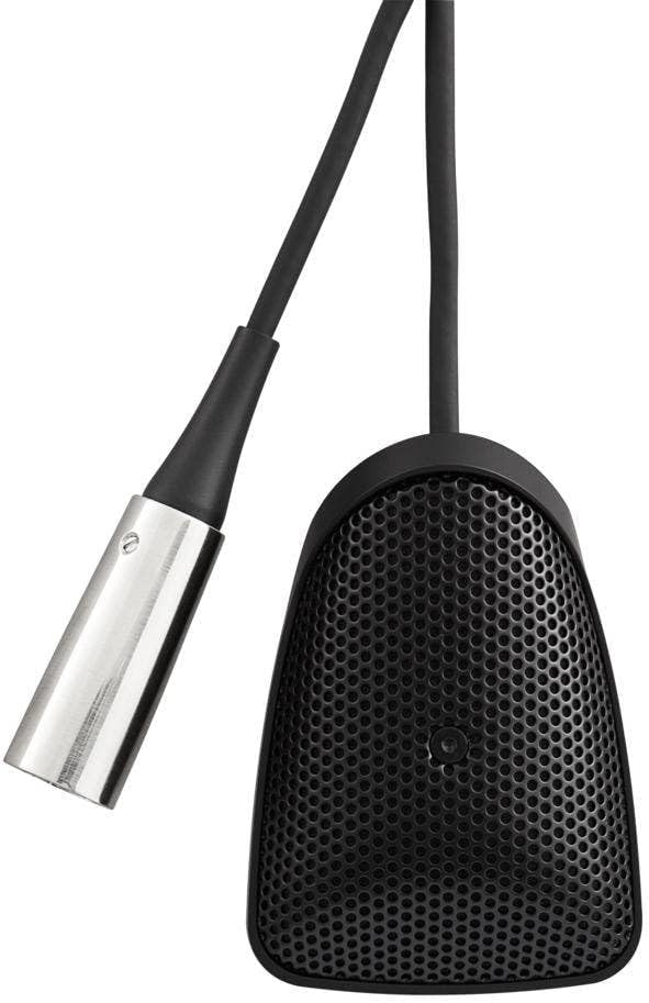 Shure Centraverse CVB Installed Sound Boundary Microphone - Black, Omnidirectional Condenser Mic, 12-Foot XLR Cable (CVB-B/O)